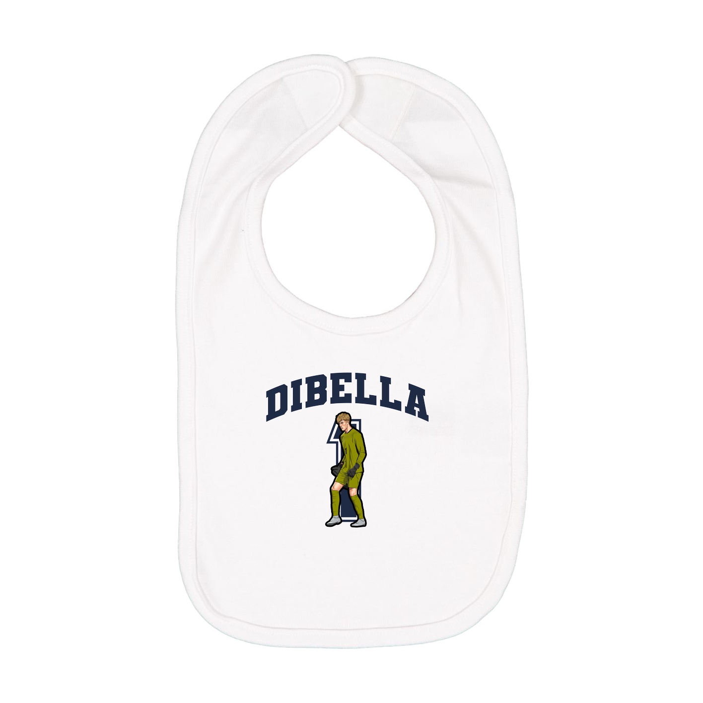 Infant Bib — Number in White