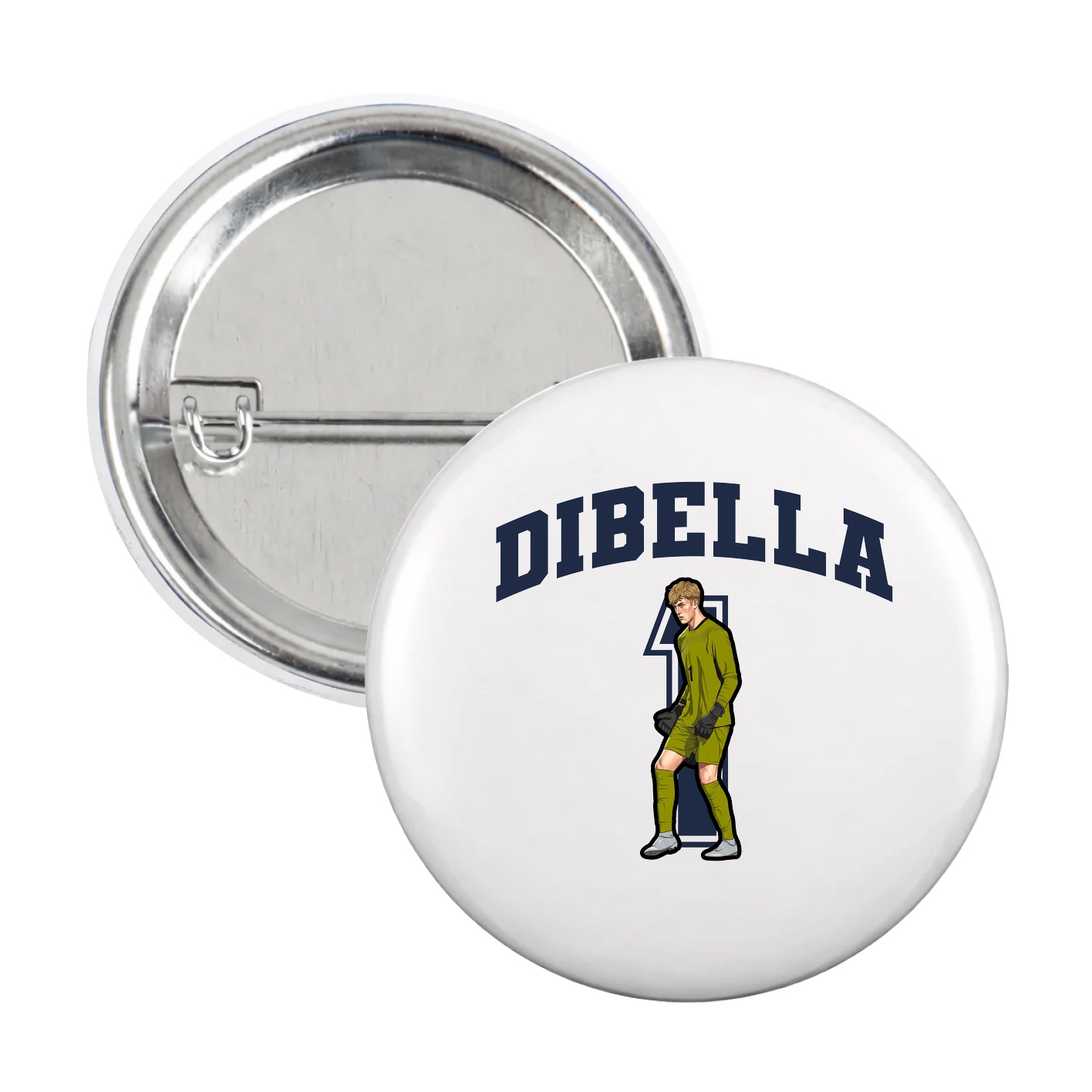 Game Day Button — Number in White