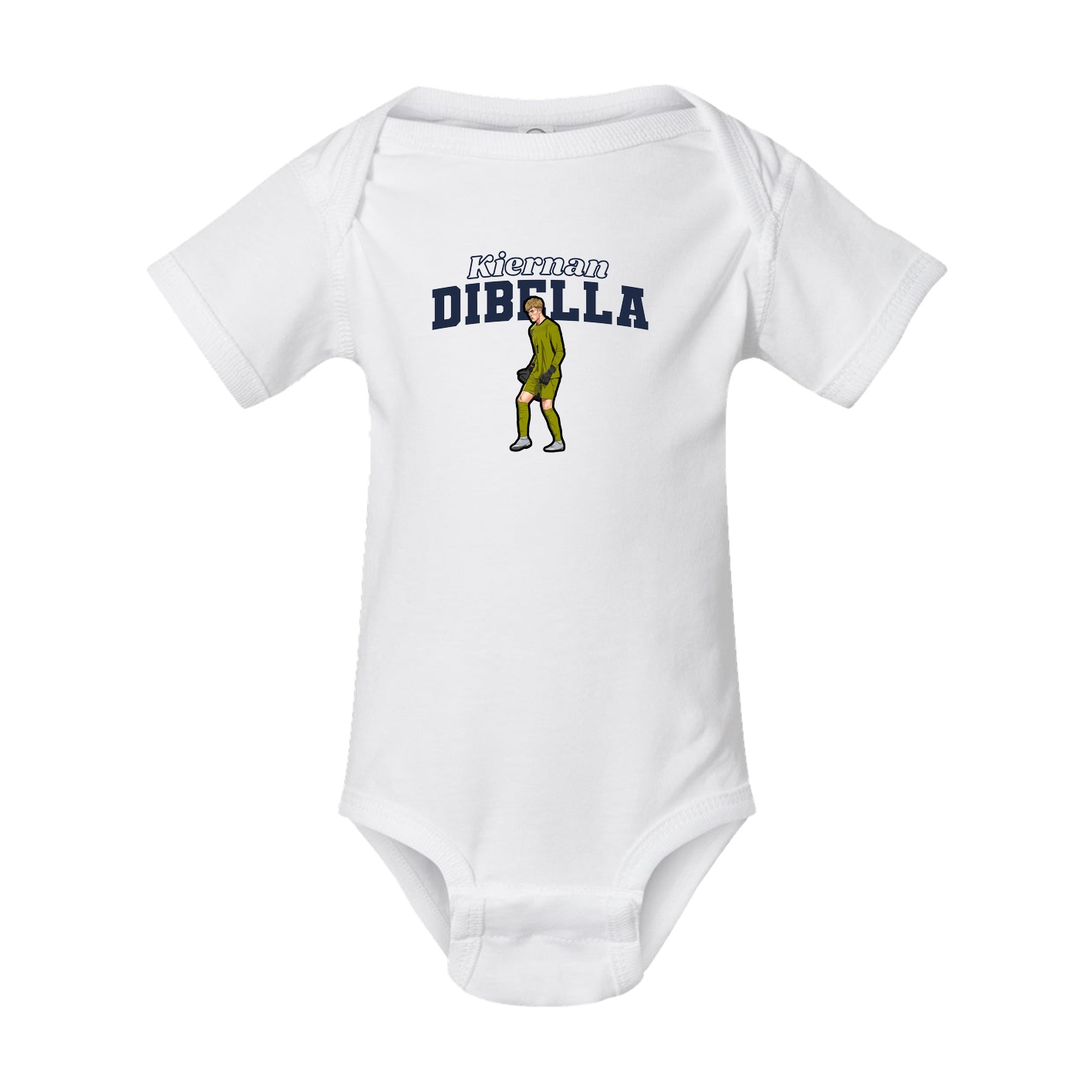 Baby Onesie — Name Arch in White