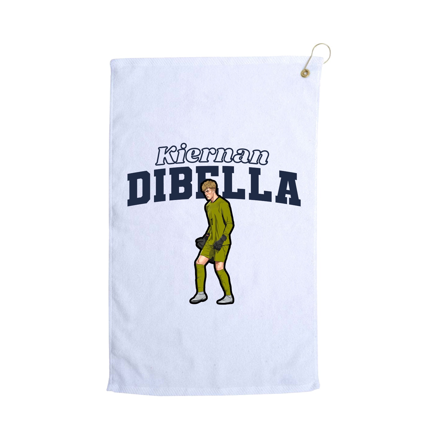 Golf Towel — Name Arch in White