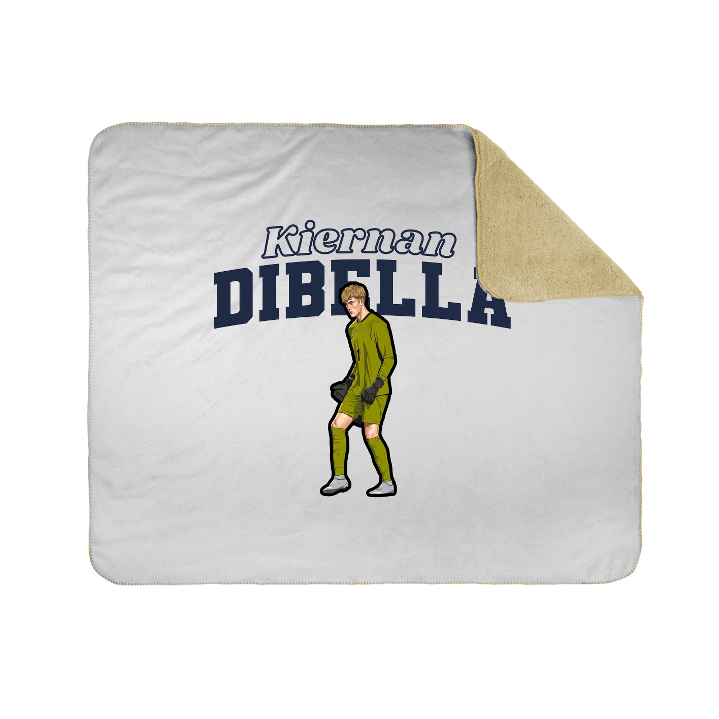 Throw Blanket — Name Arch in White
