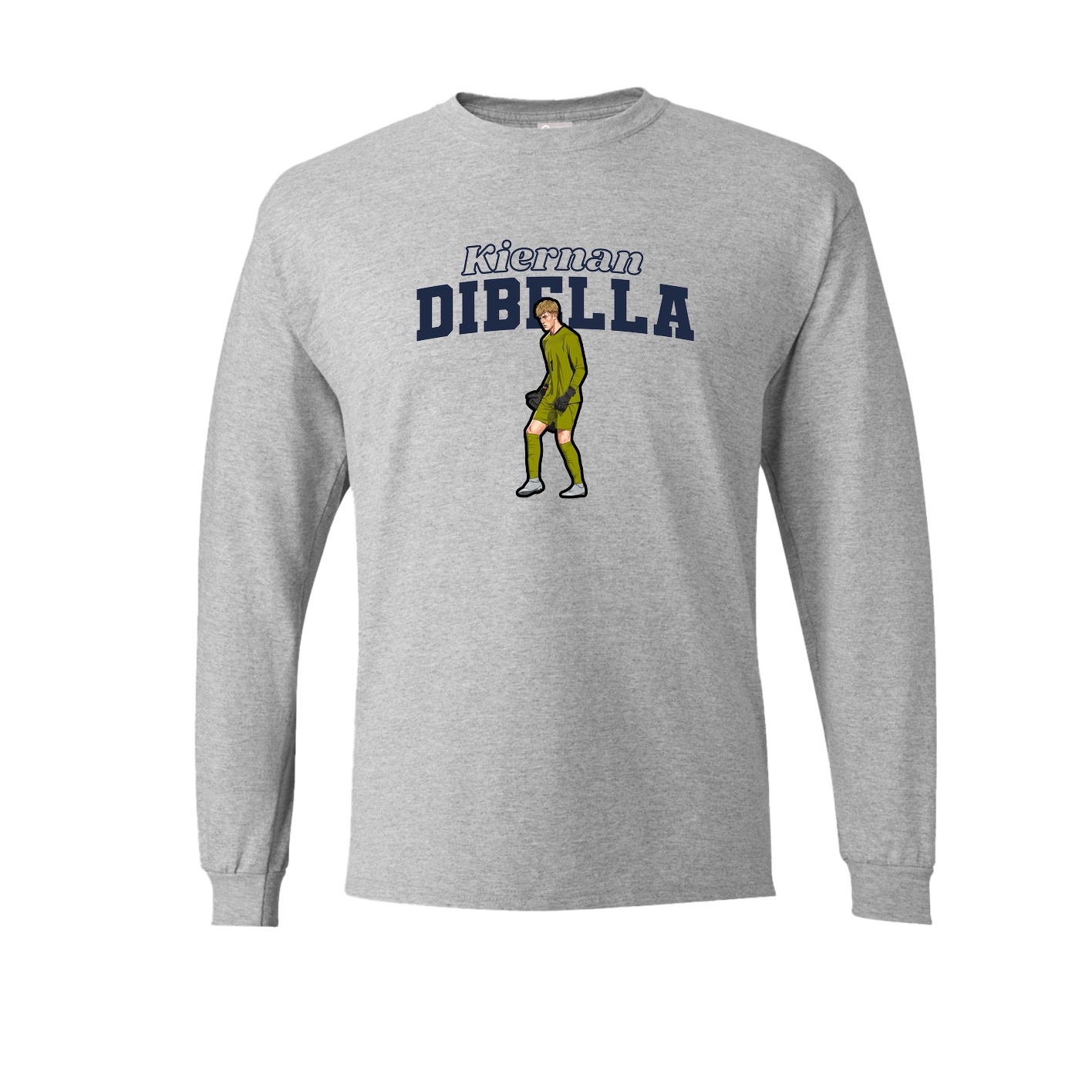 Long Sleeve Tee — Name Arch in Grey