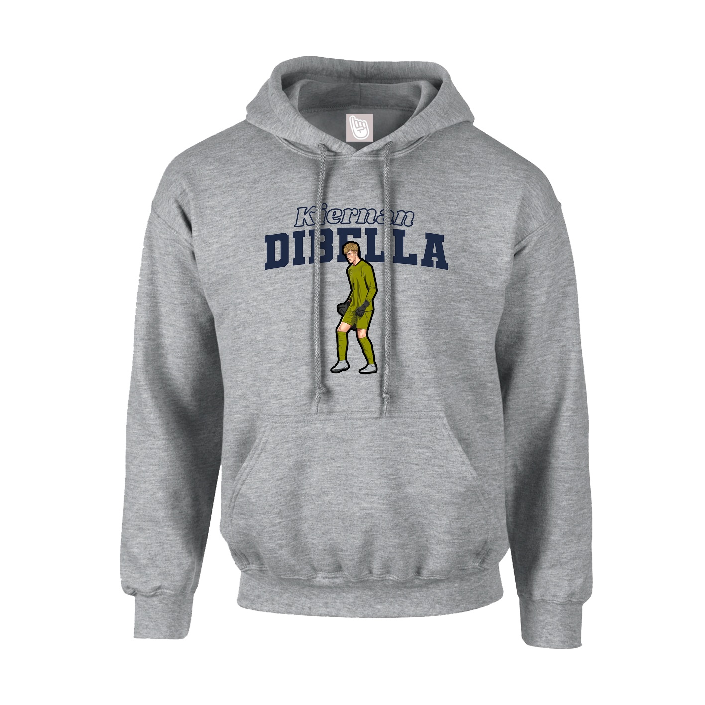 Youth Hoodie — Name Arch in Grey