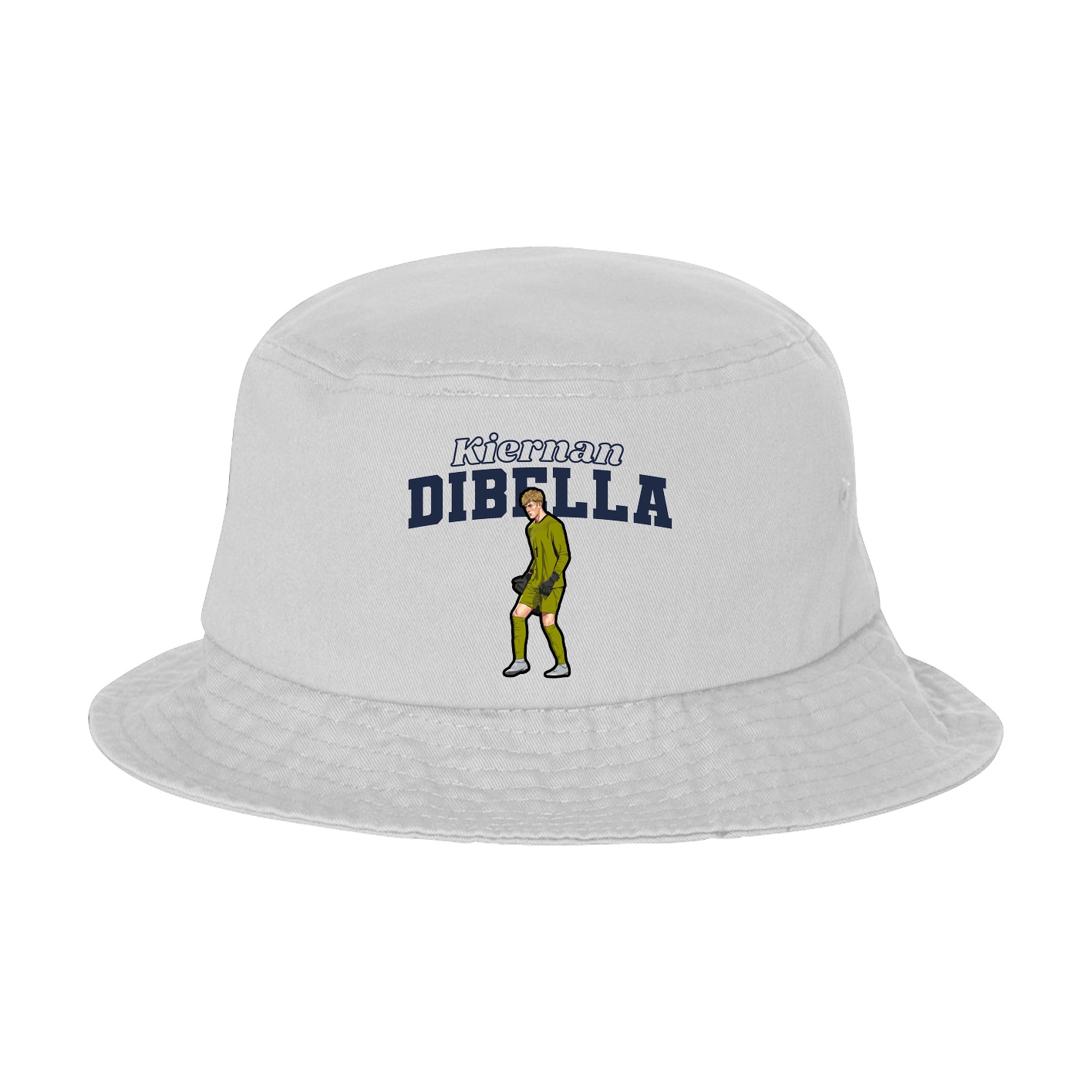 Bucket Cap — Name Arch in White