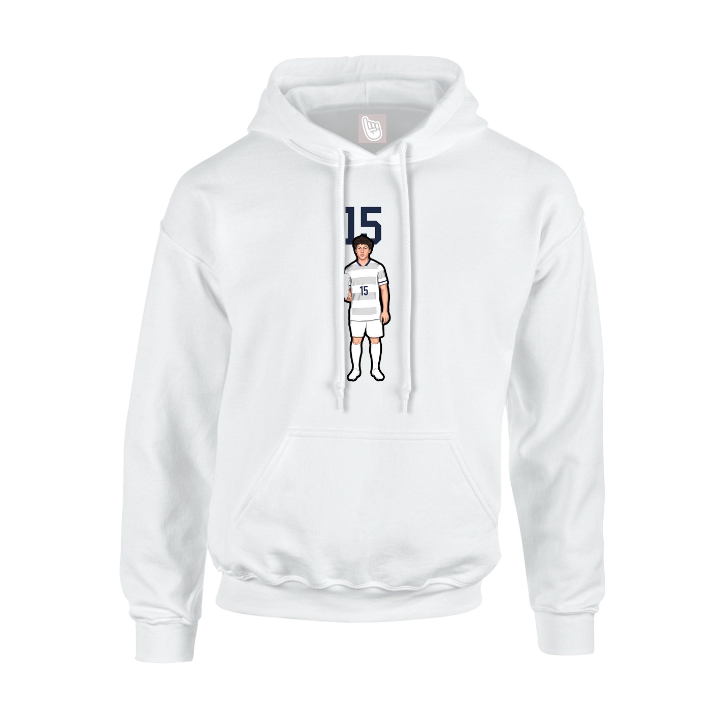 Hoodie — Number Top in White