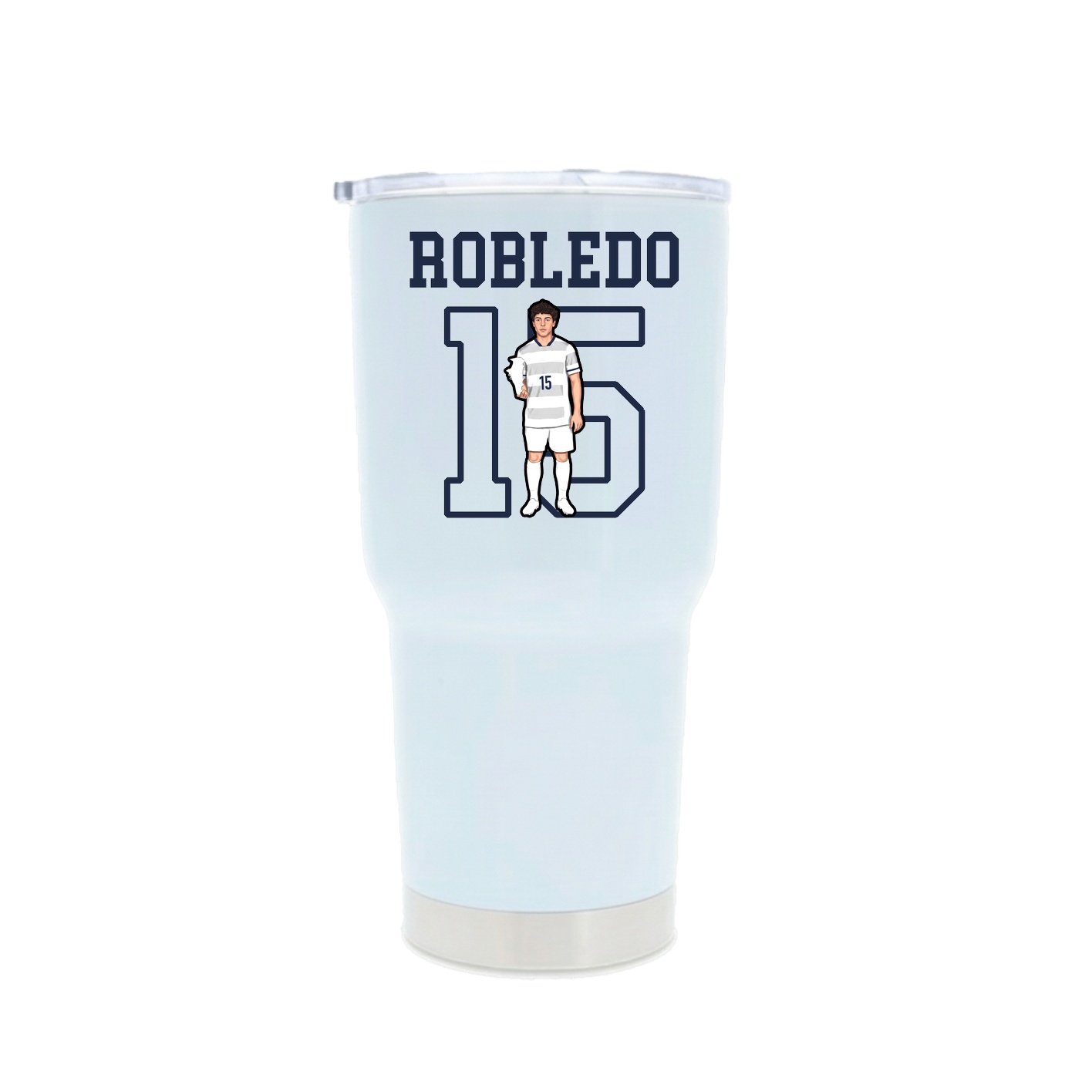 30oz Stainless Steel Tumbler — Shirsey in White