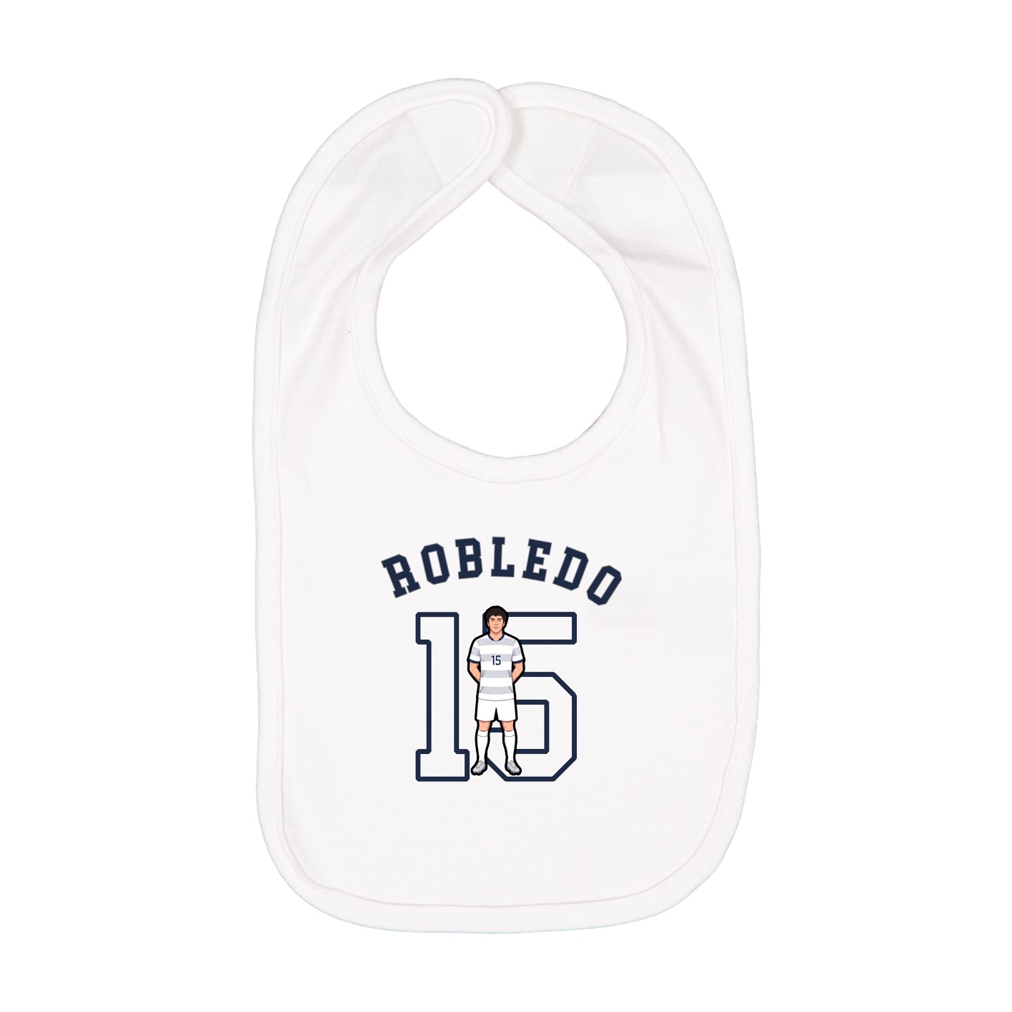 Infant Bib — Shirsey Arch in White