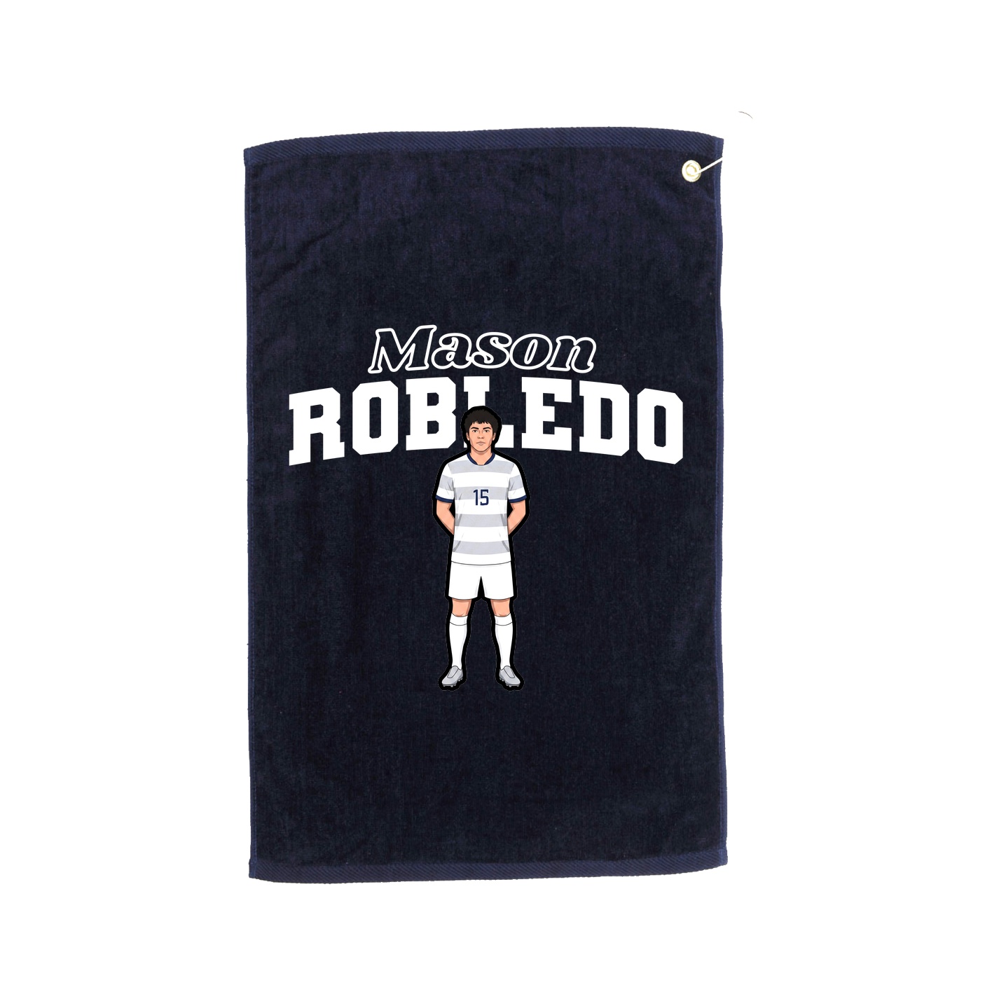Golf Towel — Name Arch in Navy