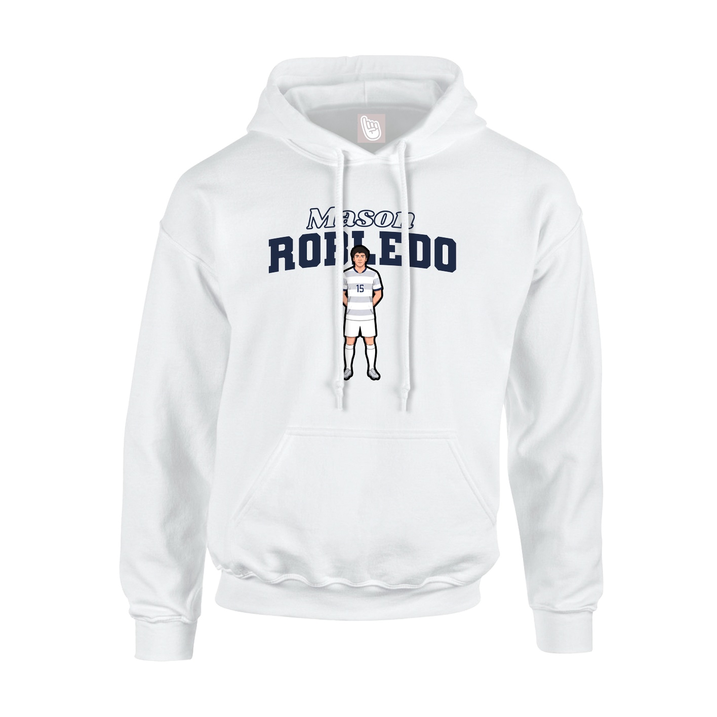 Hoodie — Name Arch in White