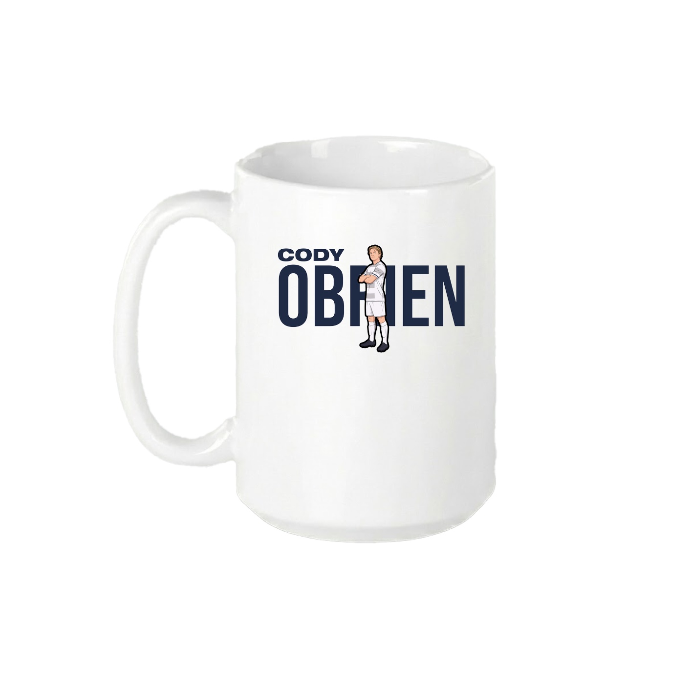 15oz Coffee Mug — Player Name in White
