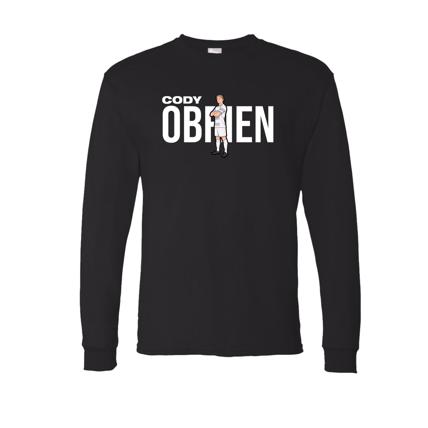 Long Sleeve Tee — Player Name in Black