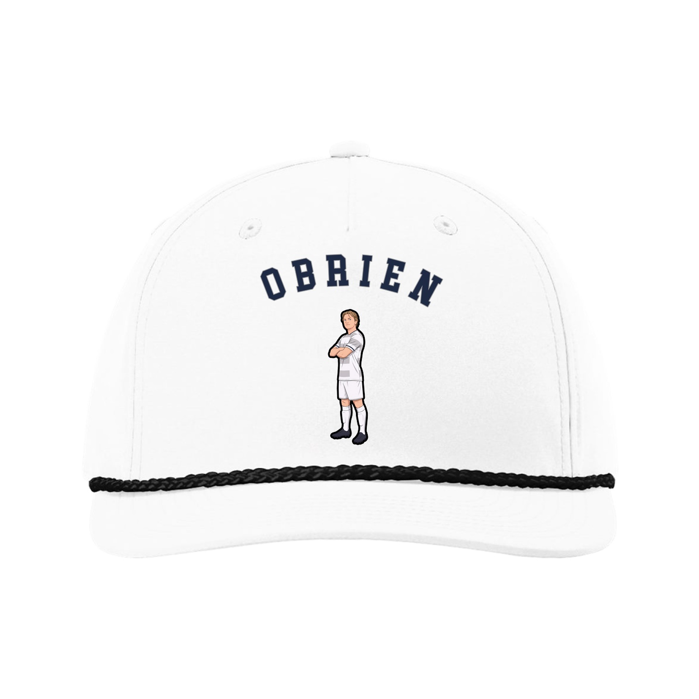 Five-Panel Classic Rope Cap — Shirsey Arch in White