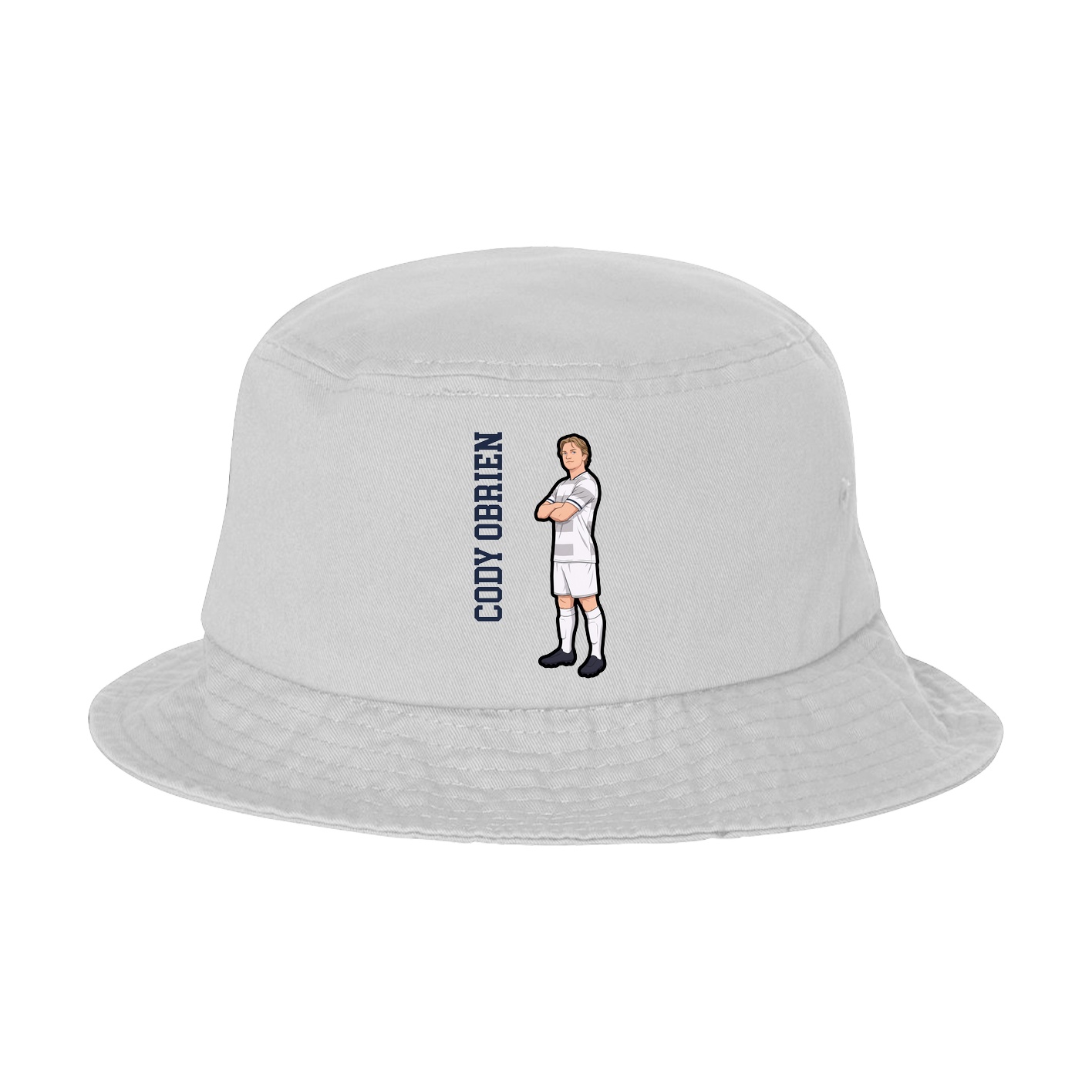 Bucket Cap — Name Vertical in White