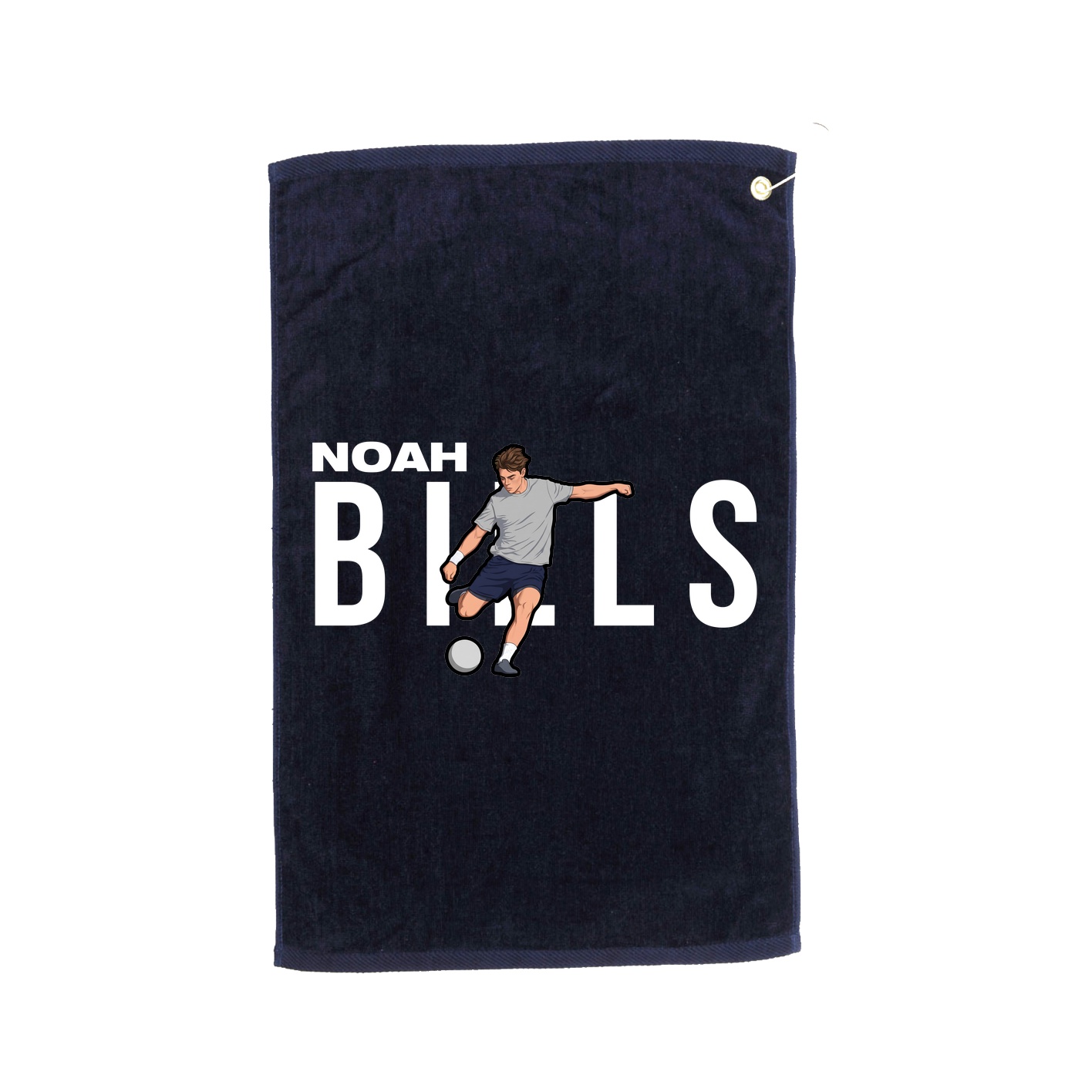 Golf Towel — Player Name in Navy