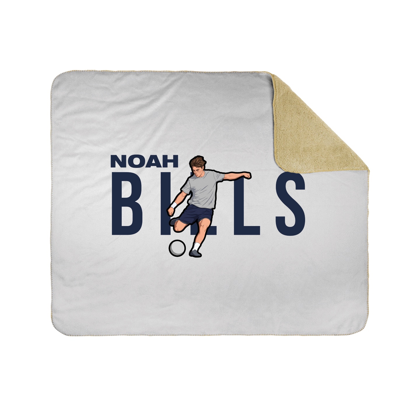 Throw Blanket — Player Name in White