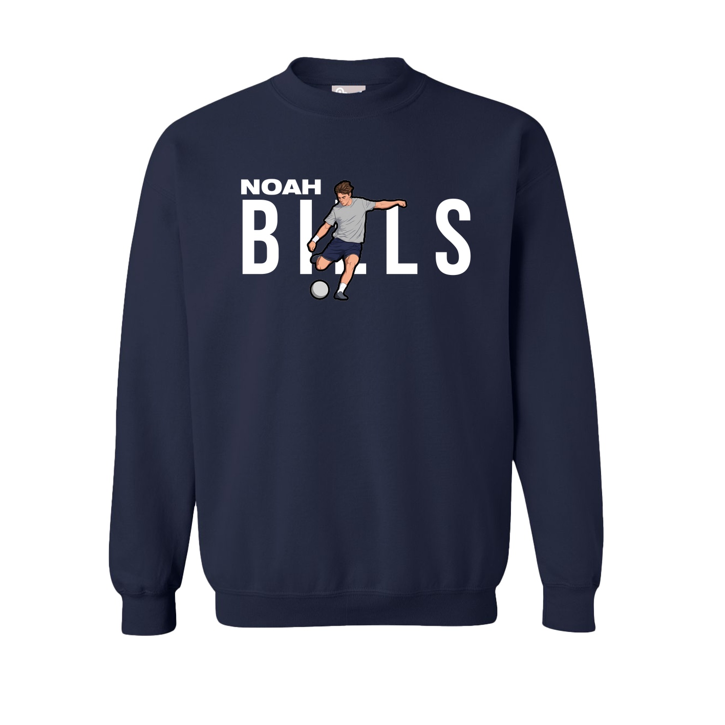 Fleece Crew — Player Name in Navy