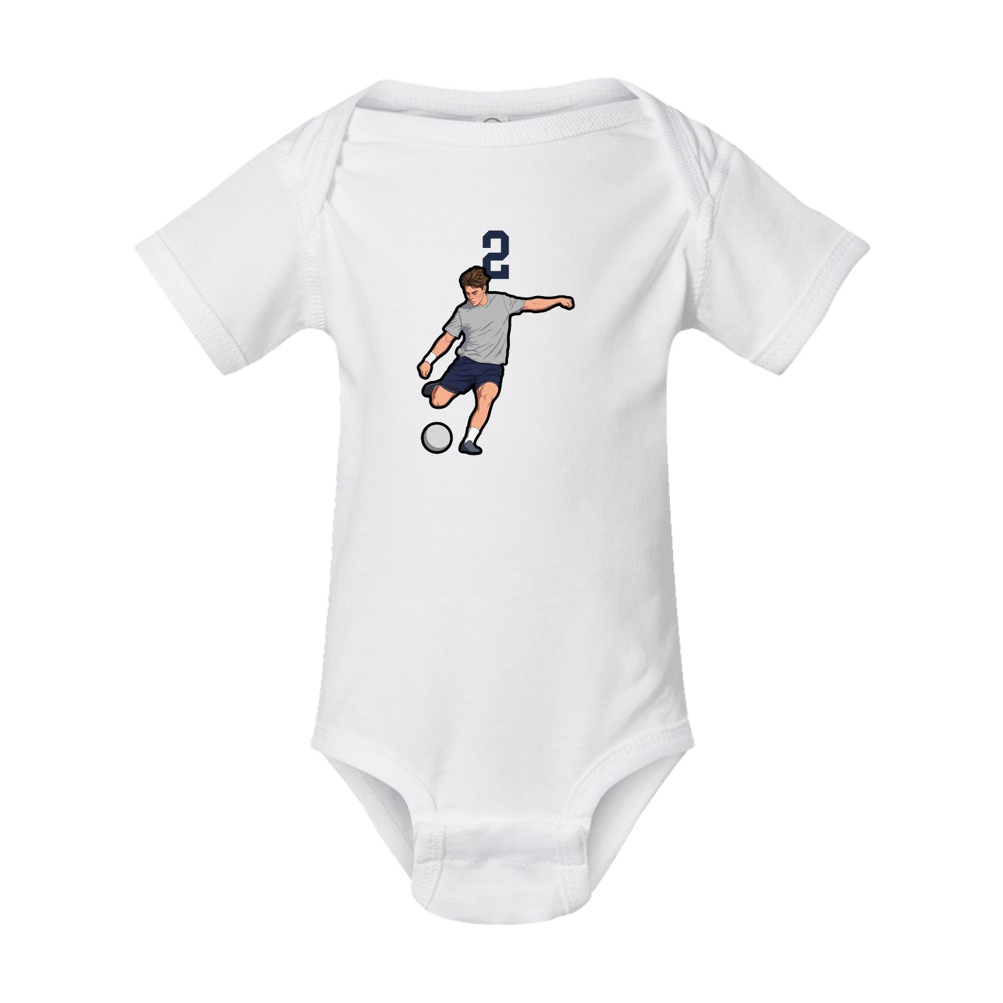 Baby Onesie — Number Top in White