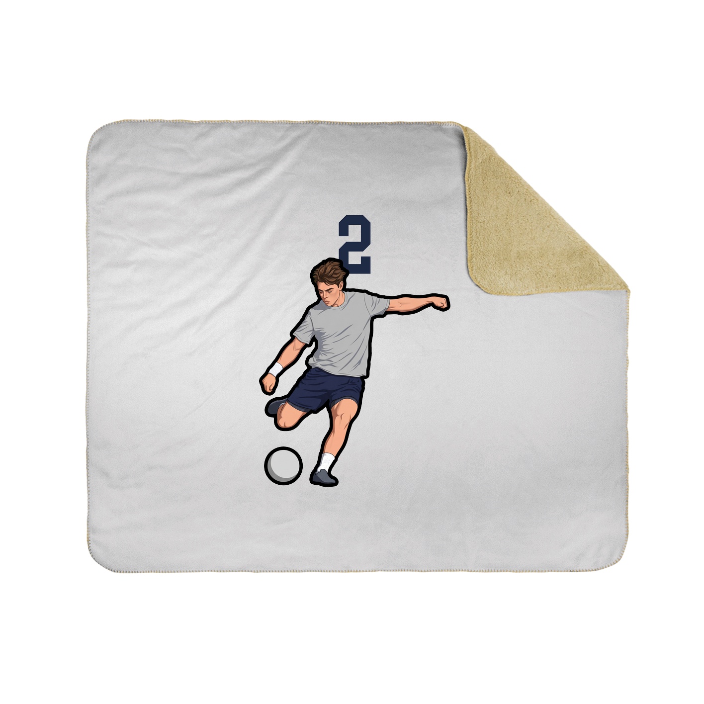 Throw Blanket — Number Top in White