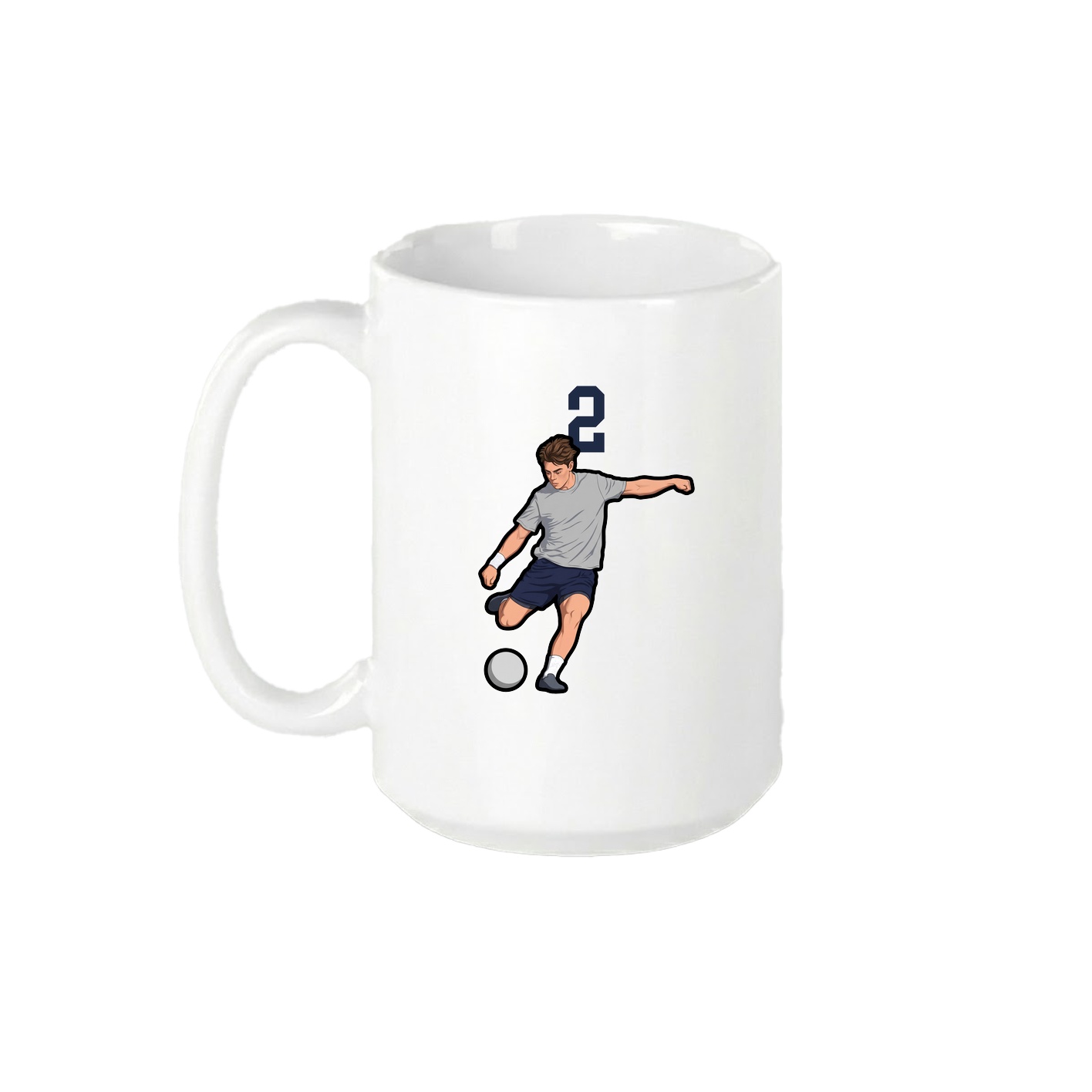 15oz Coffee Mug — Number Top in White