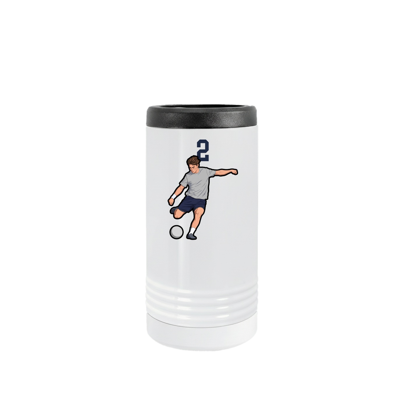 Slim Beverage Holder — Number Top in White
