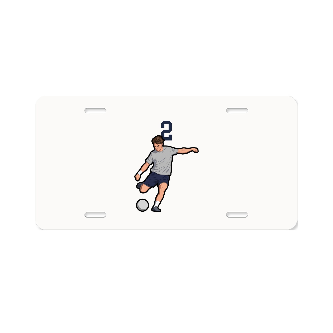 License Plate — Number Top in Classic