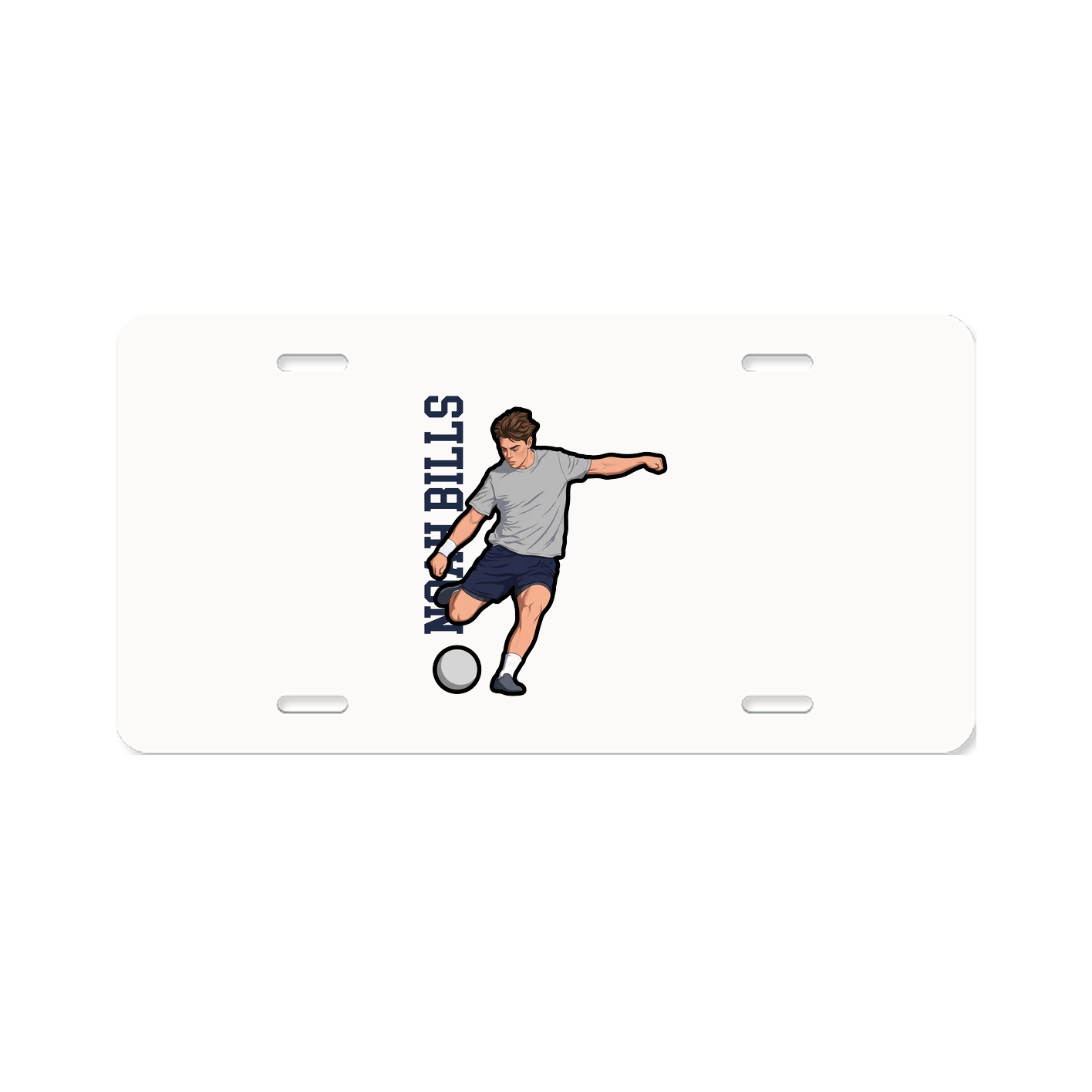 License Plate — Name Vertical in Classic