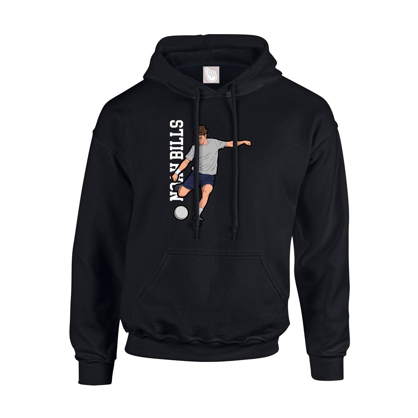 Hoodie — Name Vertical in Black