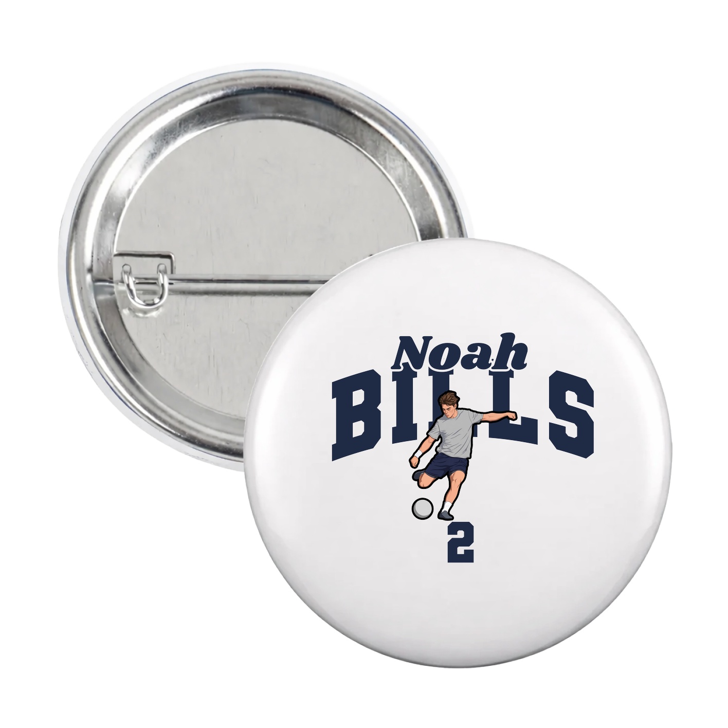 Game Day Button — Signature Arch in White