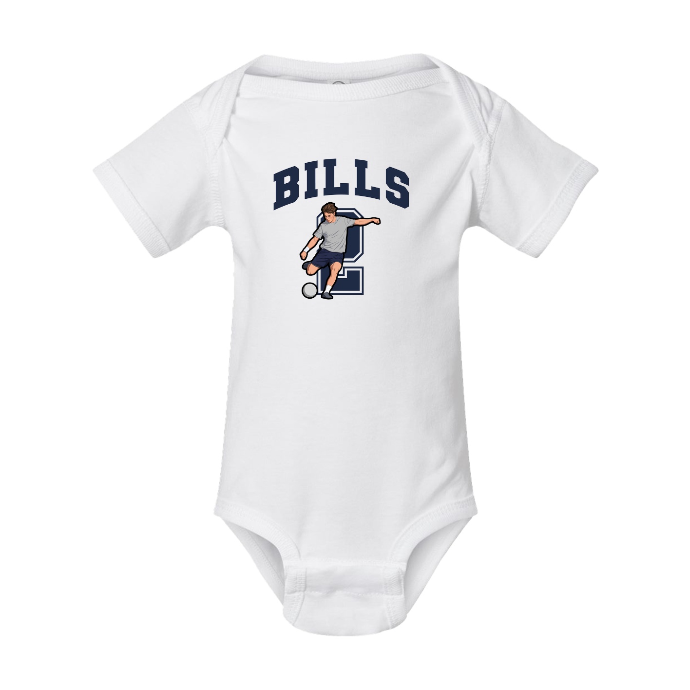 Baby Onesie — Number in White