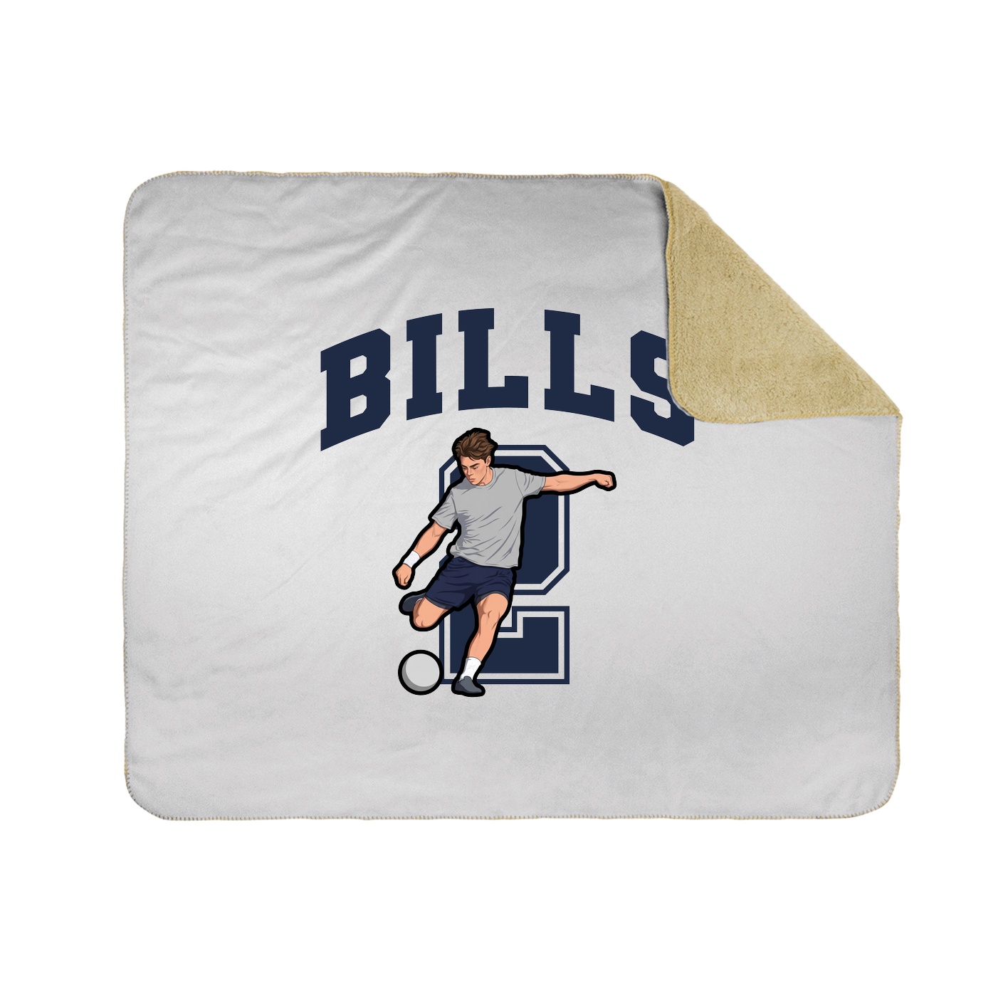 Throw Blanket — Number in White