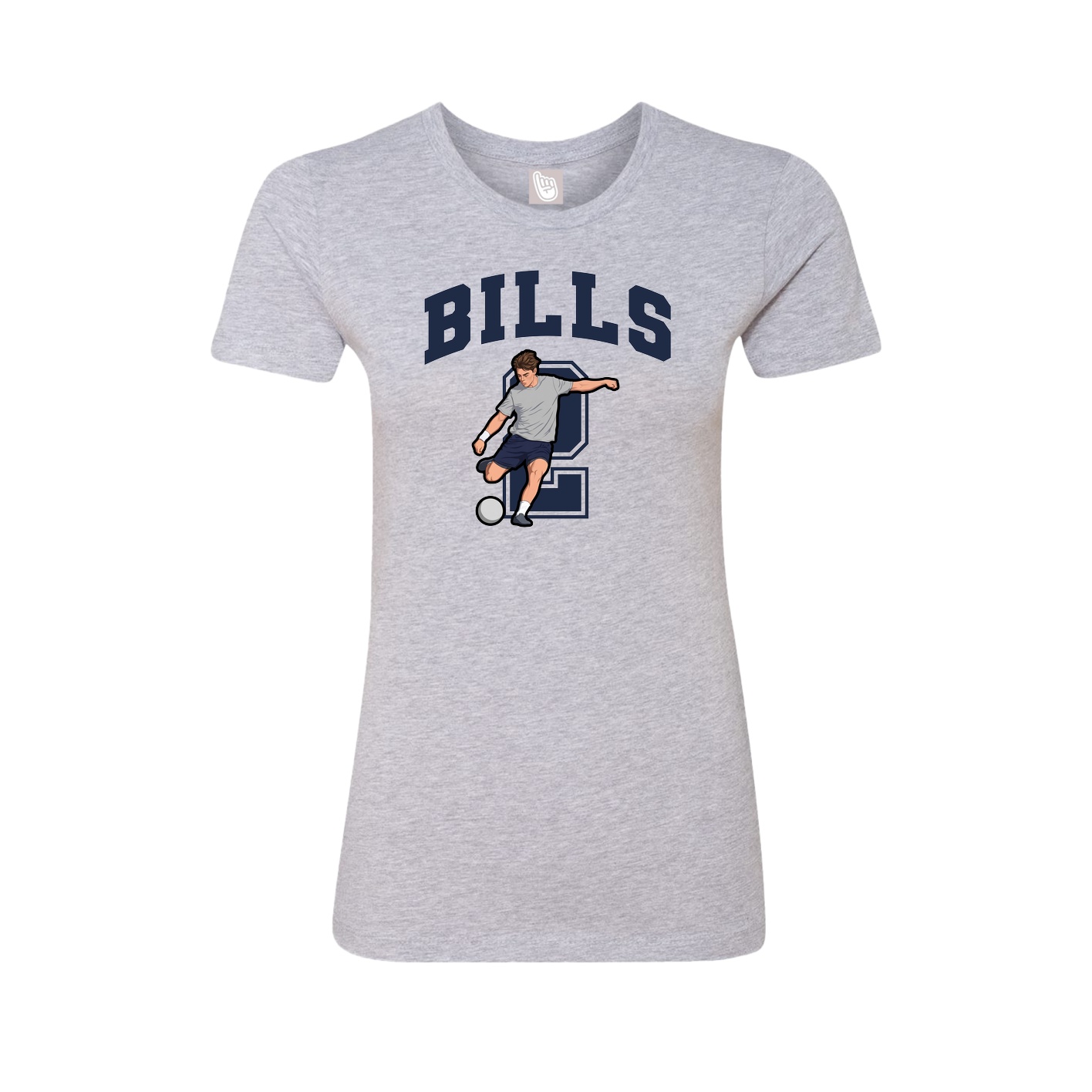 Fitted Women's Tee — Number in Grey
