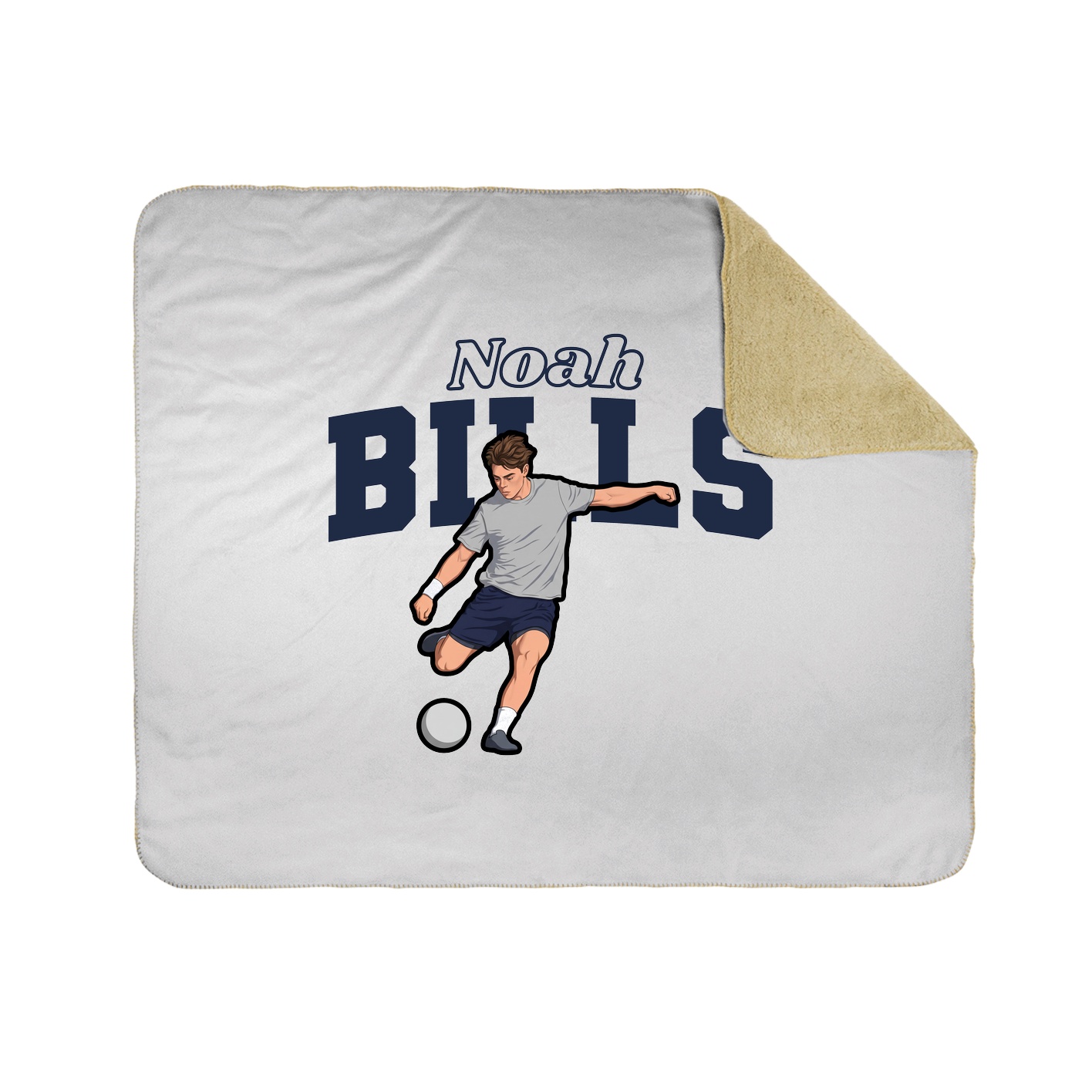 Throw Blanket — Name Arch in White