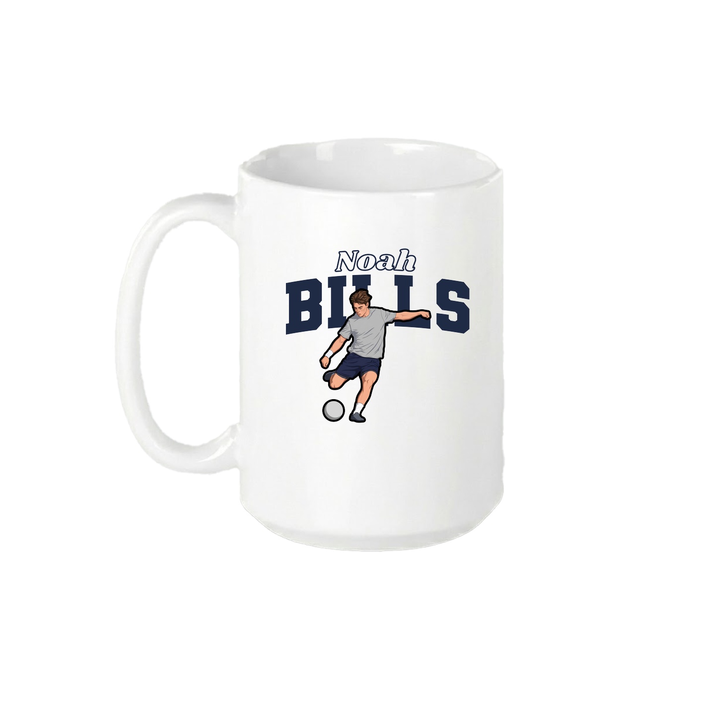 15oz Coffee Mug — Name Arch in White