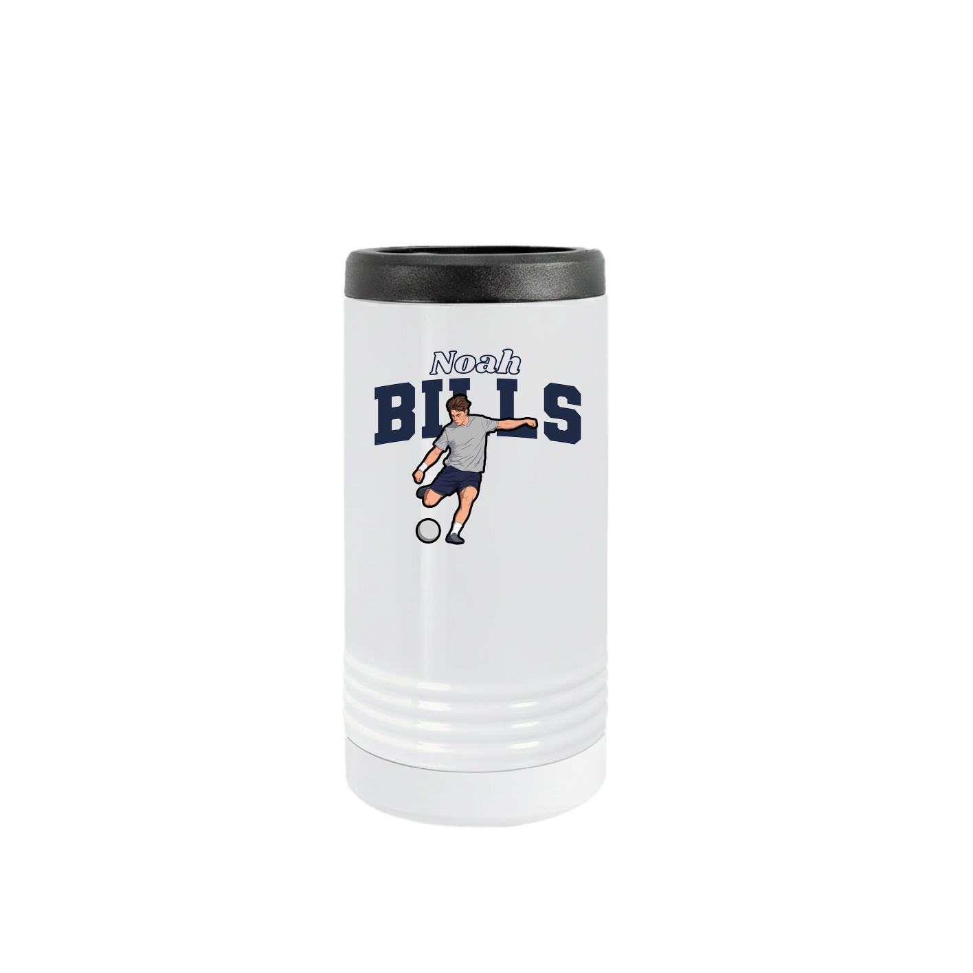 Slim Beverage Holder — Name Arch in White