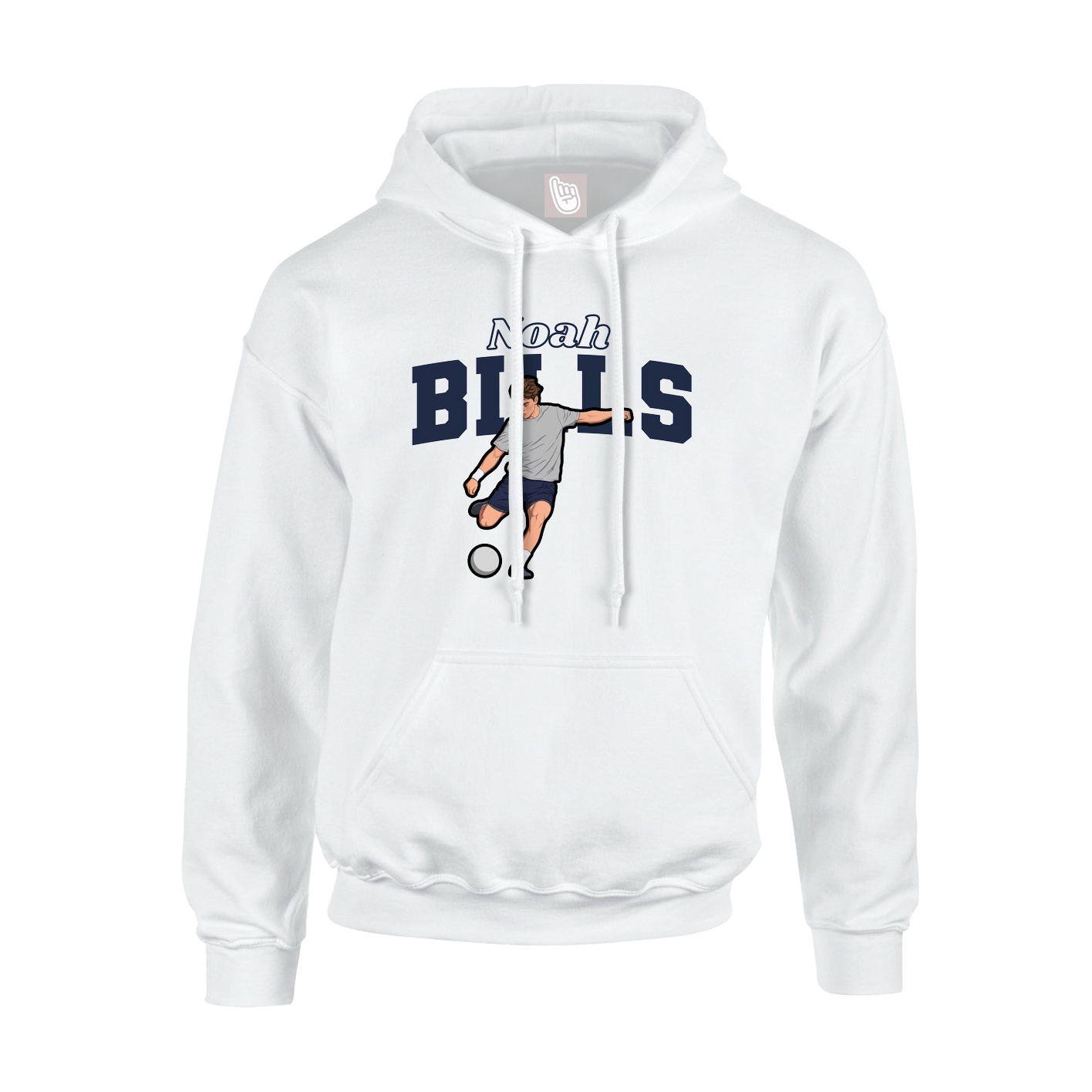 Hoodie — Name Arch in White