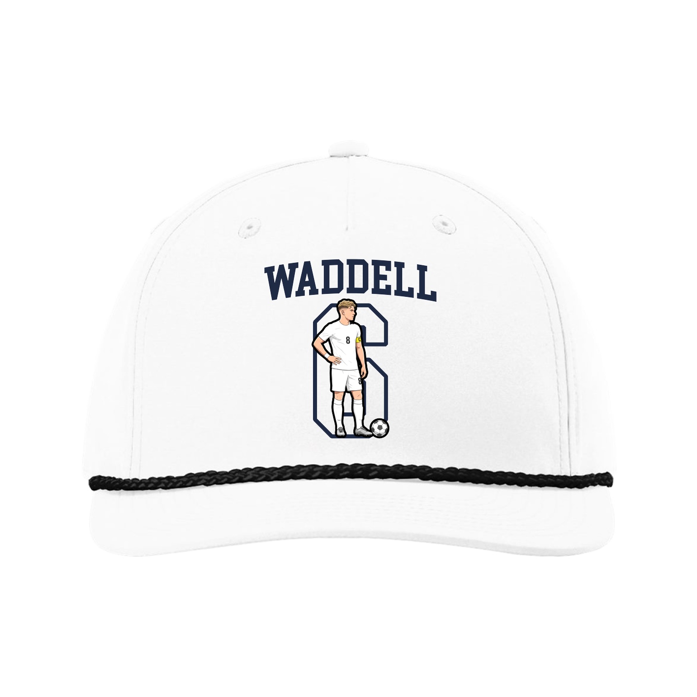 Five-Panel Classic Rope Cap — Shirsey in White