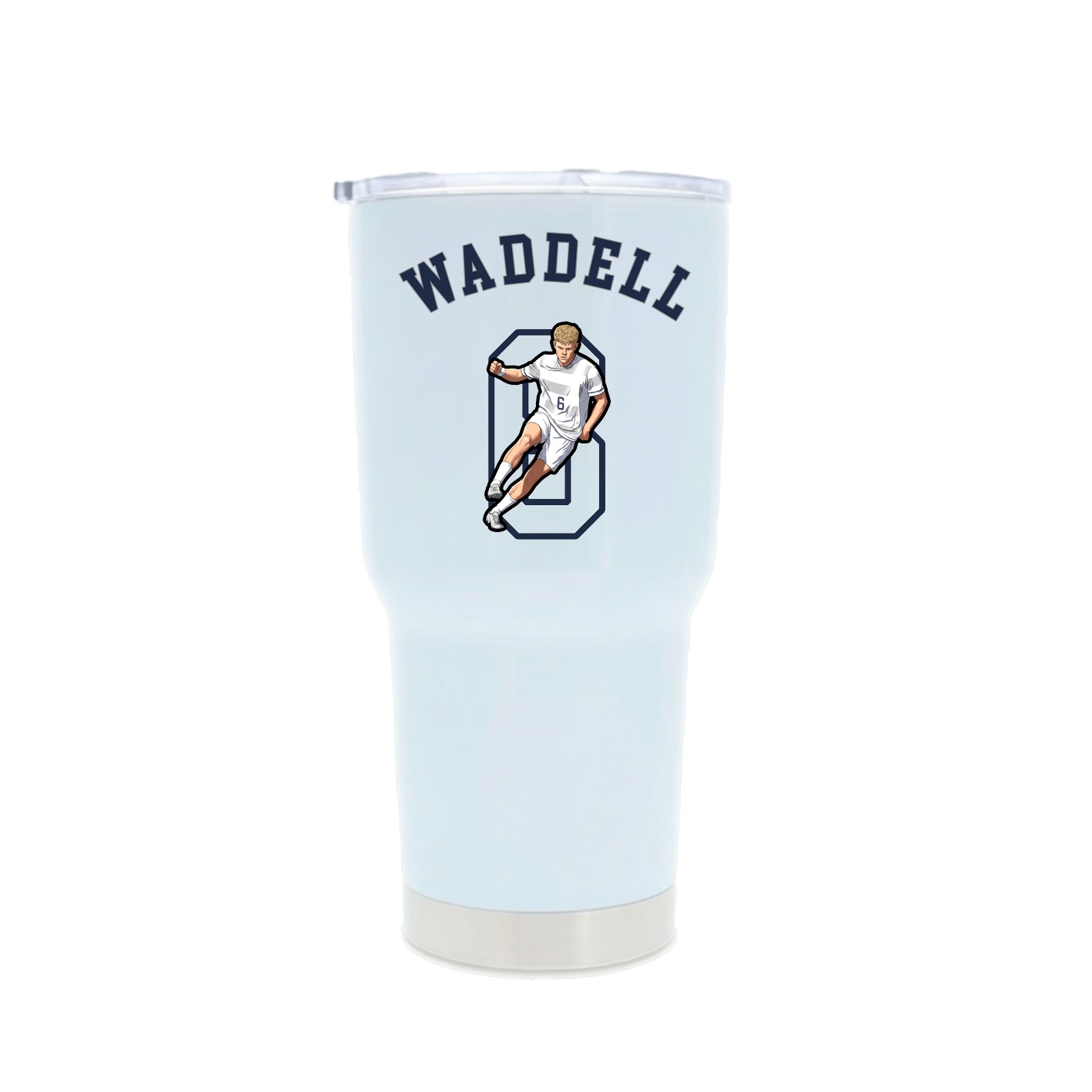 30oz Stainless Steel Tumbler — Shirsey Arch in White