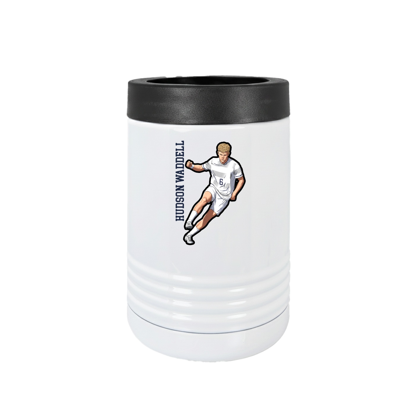 Beverage Holder — Name Vertical in White