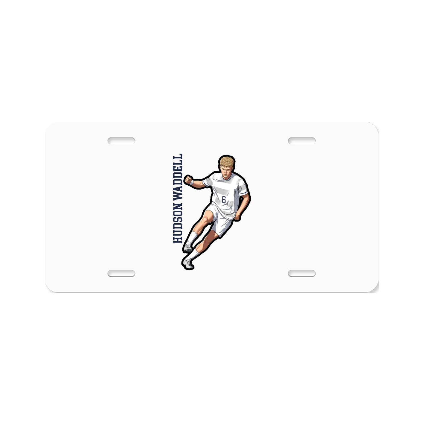 License Plate — Name Vertical in Classic