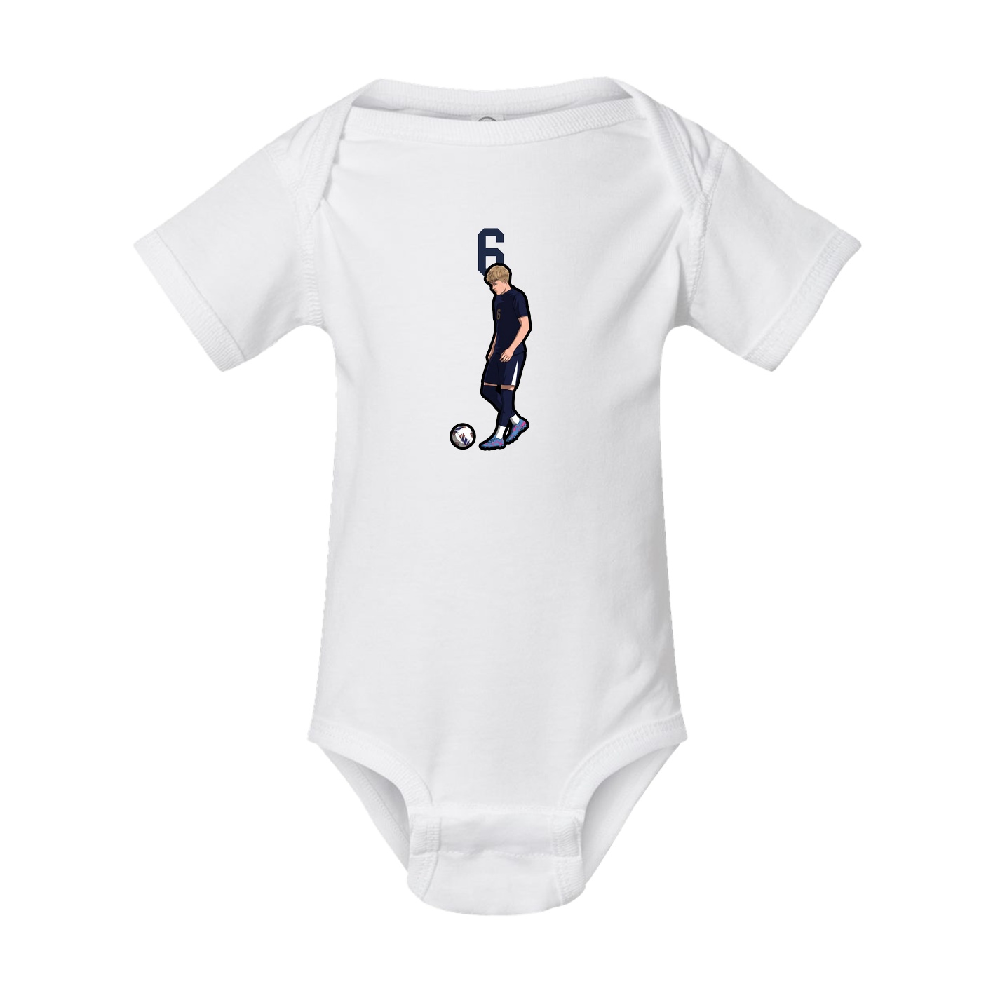 Baby Onesie — Number Top in White