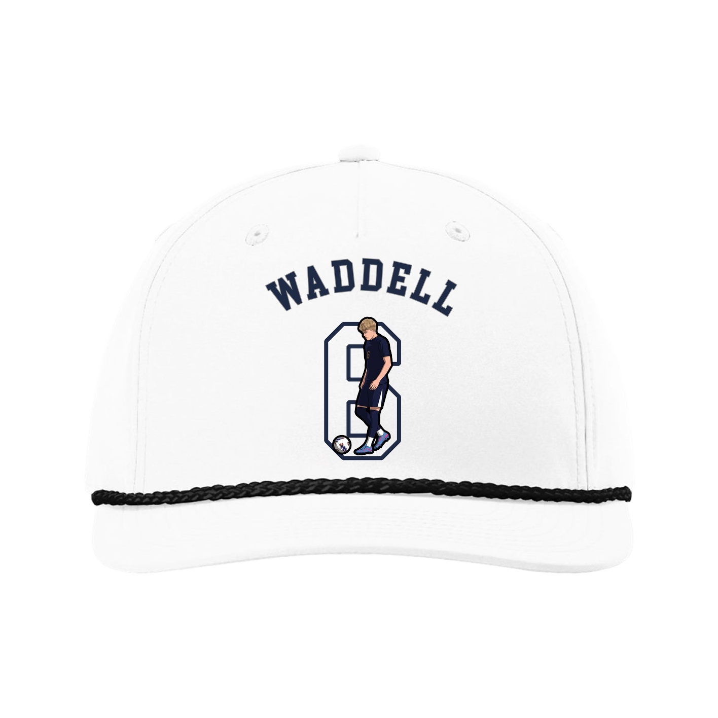 Five-Panel Classic Rope Cap — Shirsey Arch in White