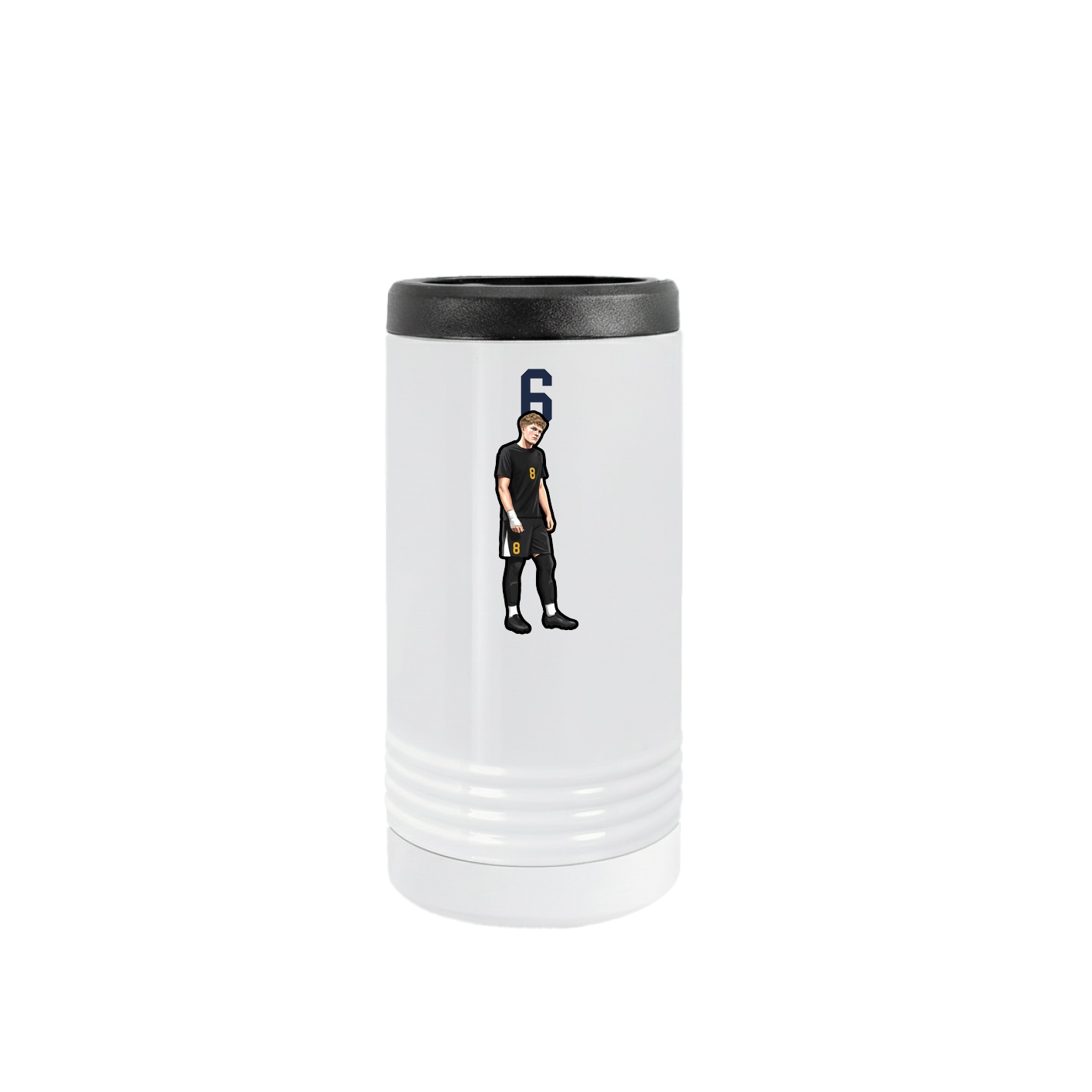 Slim Beverage Holder — Number Top in White