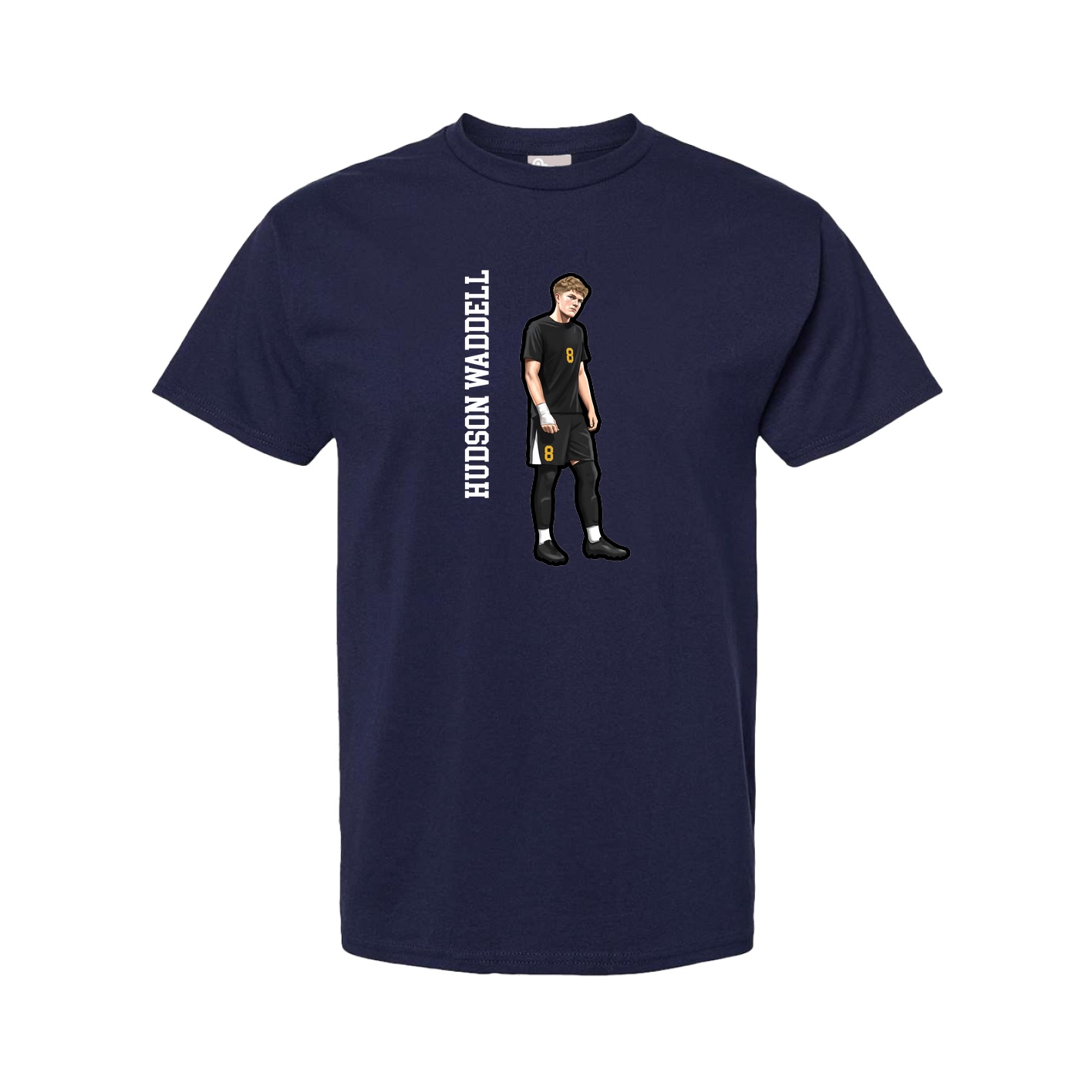 Tee — Name Vertical in Navy