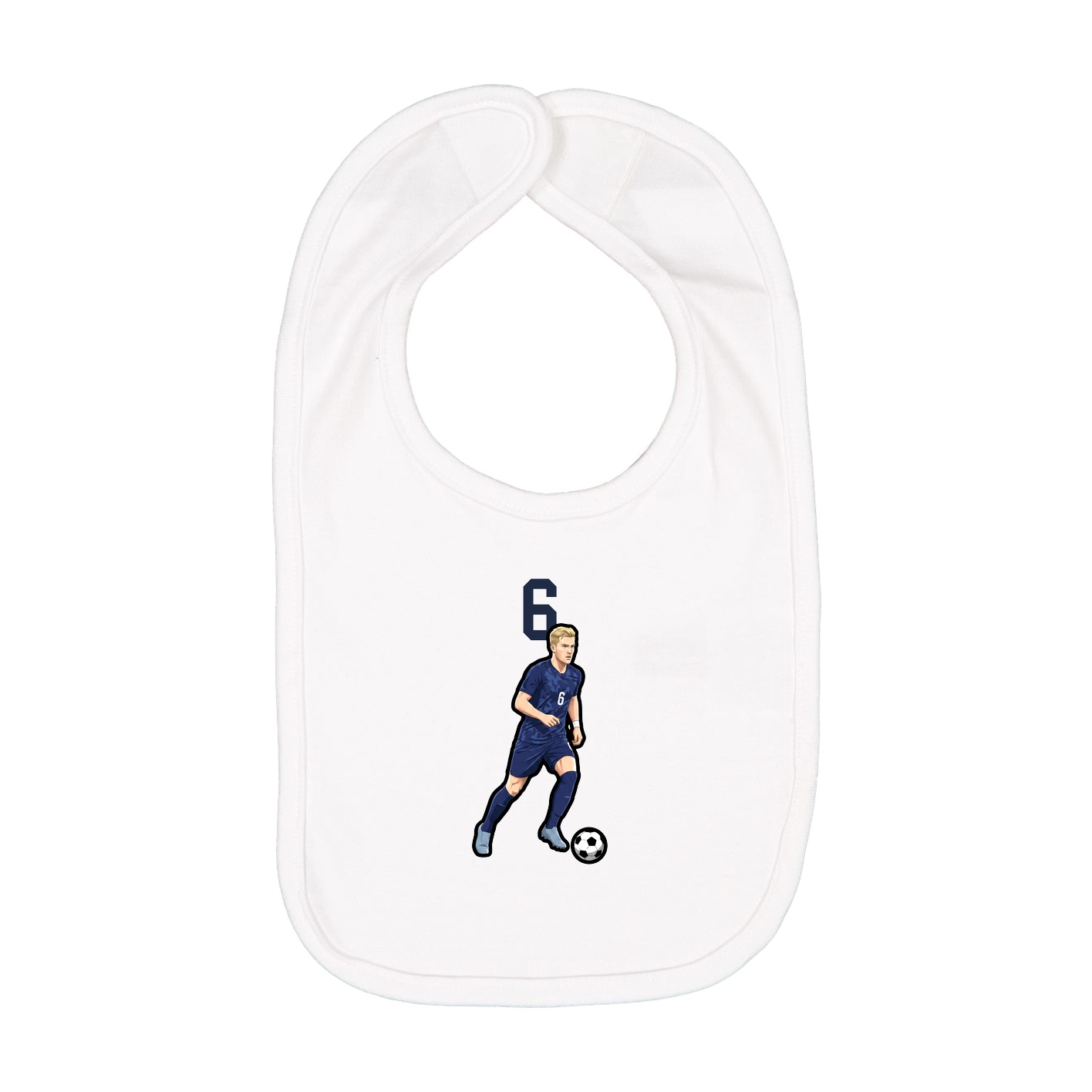 Infant Bib — Number Top in White