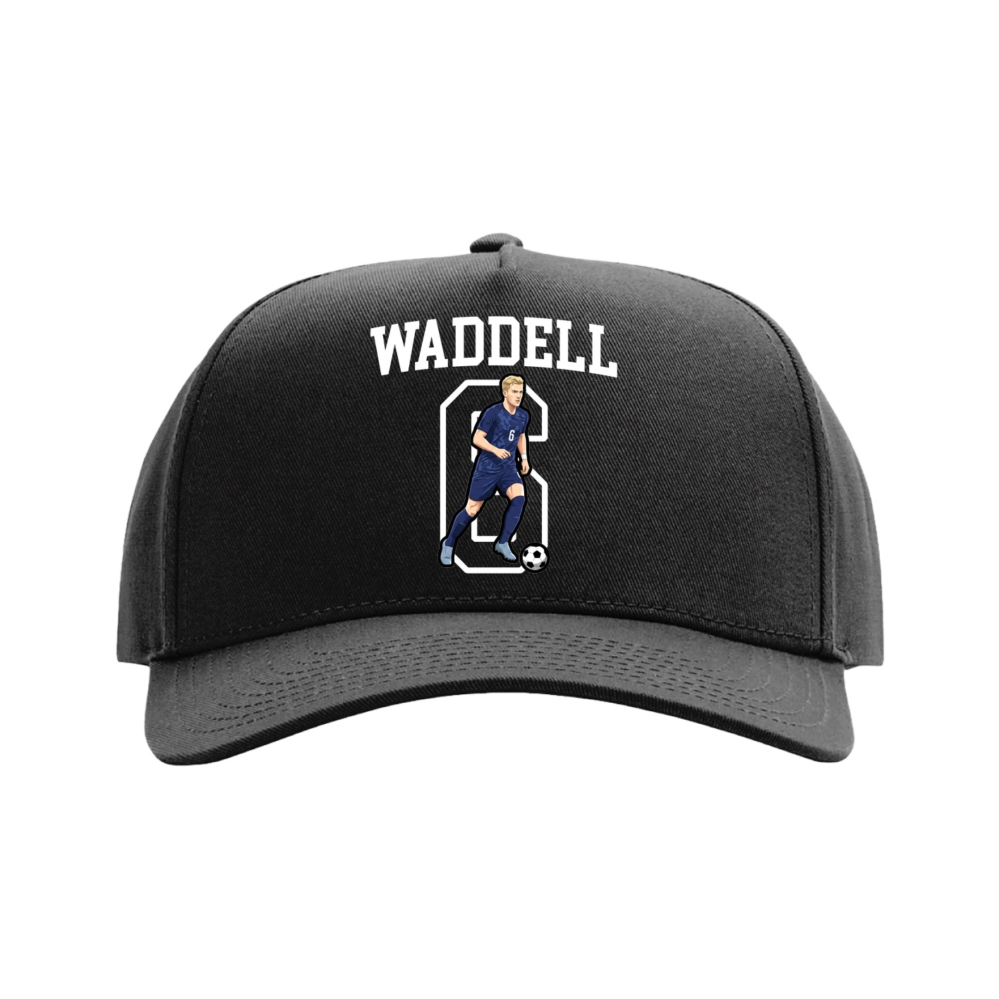 Full Fabric Five-Panel Champ Cap — Shirsey in Black