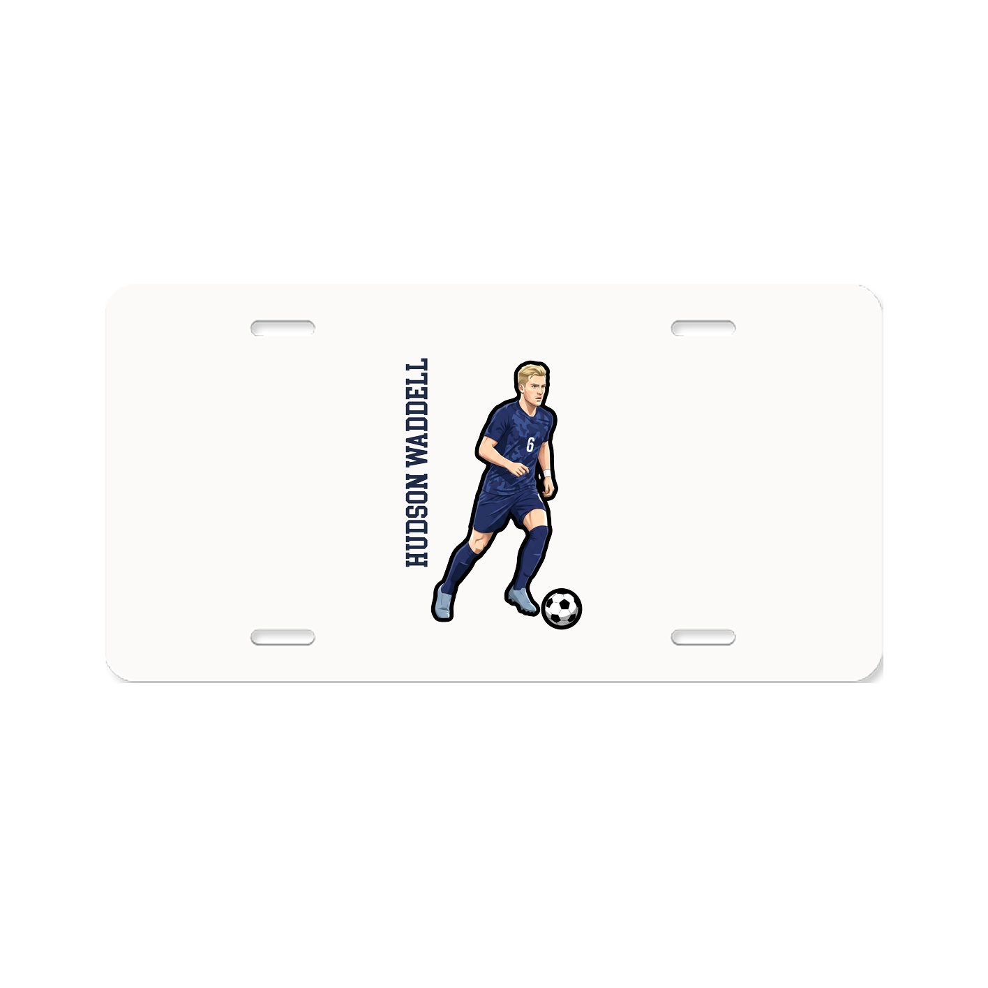License Plate — Name Vertical in Classic