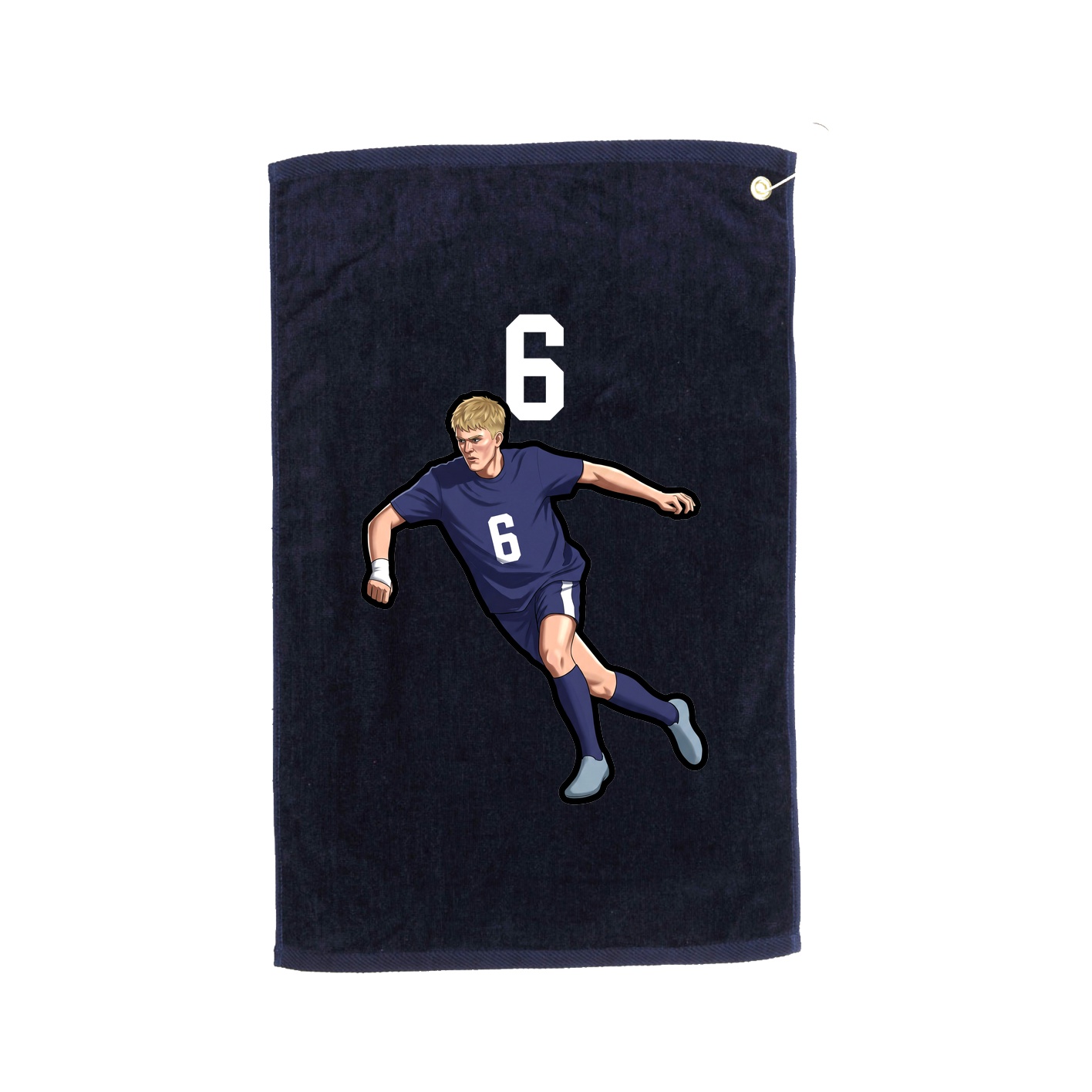 Golf Towel — Number Top in Navy