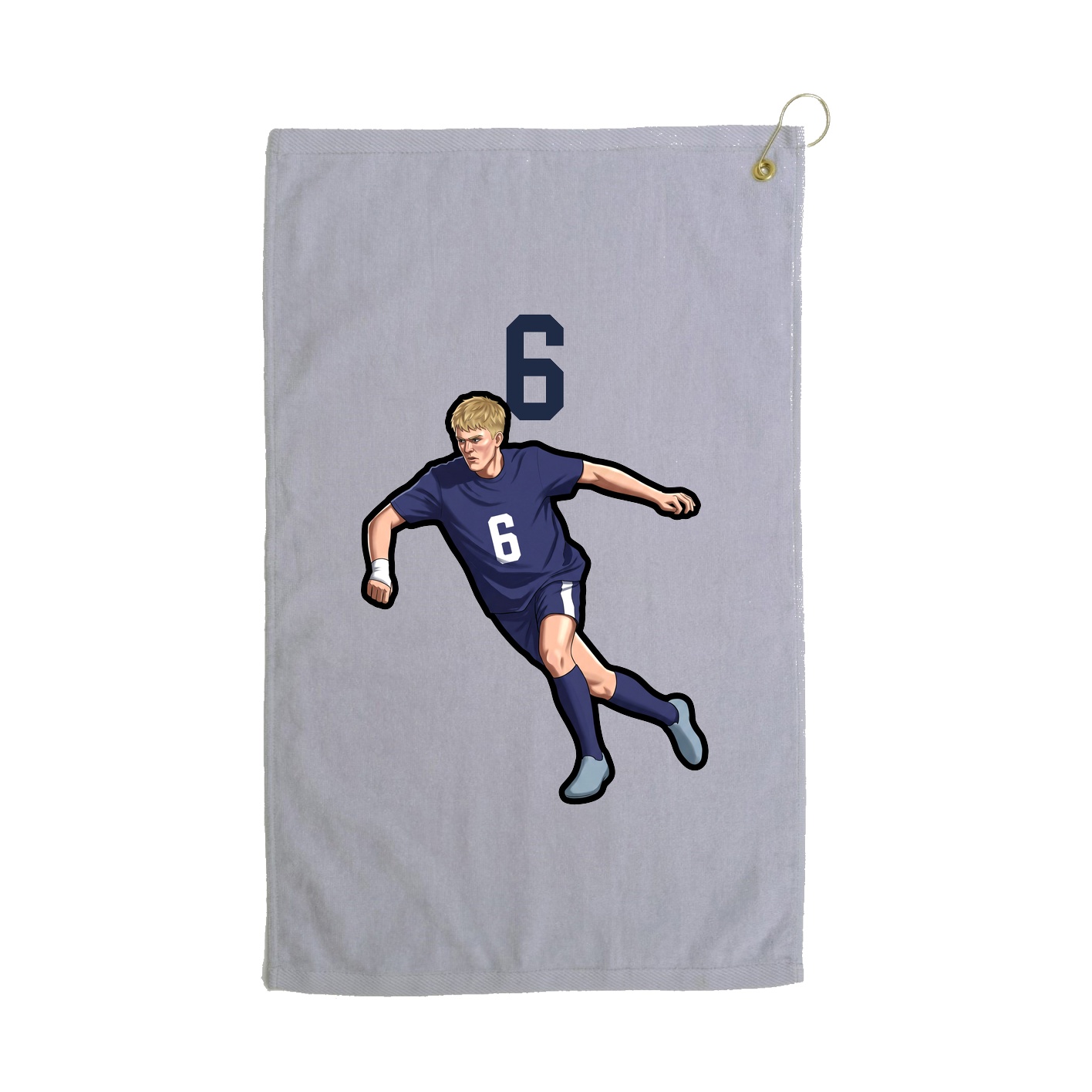 Golf Towel — Number Top in Grey