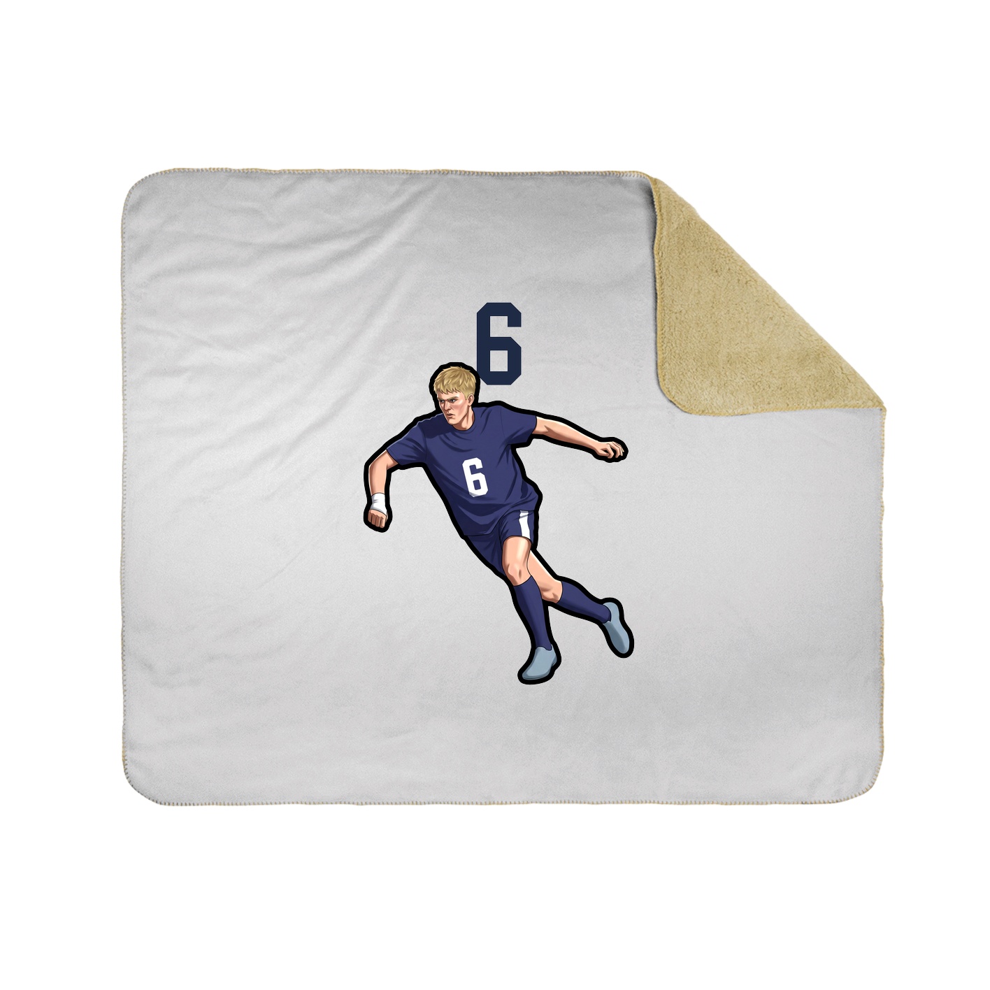 Throw Blanket — Number Top in White