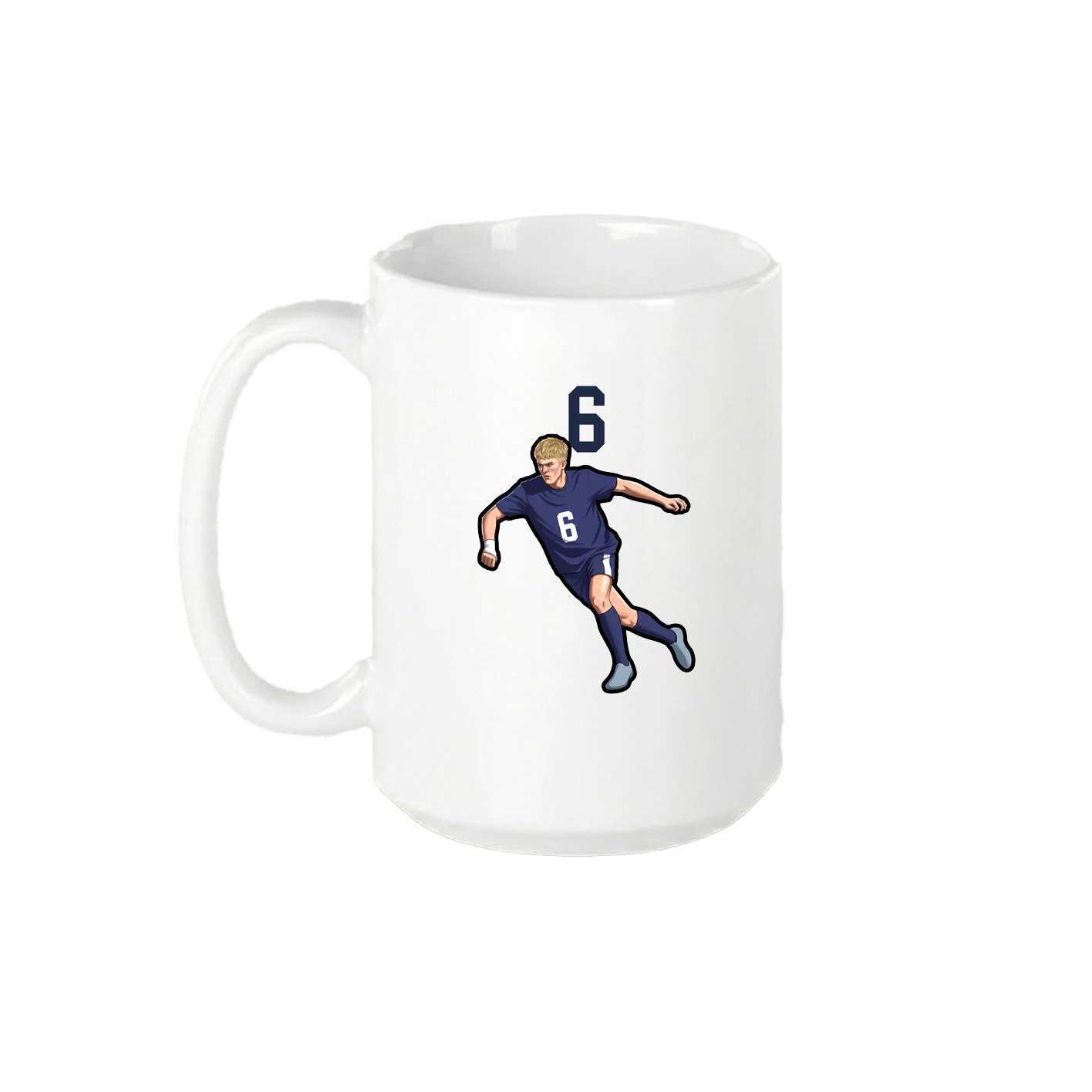 15oz Coffee Mug — Number Top in White